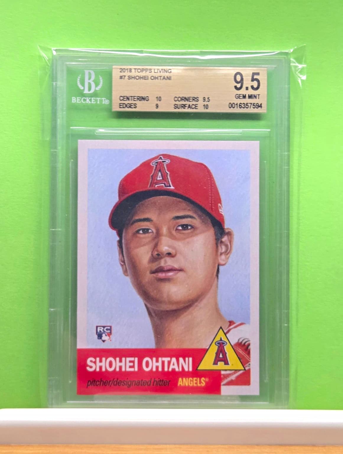 2018 Topps Living Set #7 Shohei Ohtani RC BGS Graded /20966 Angels