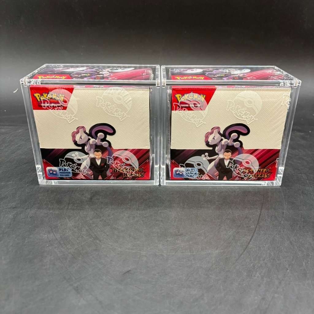 Lot (2) Pokemon SV10 Destined Rivals English Booster Boxes Sealed w/Acrylic Case