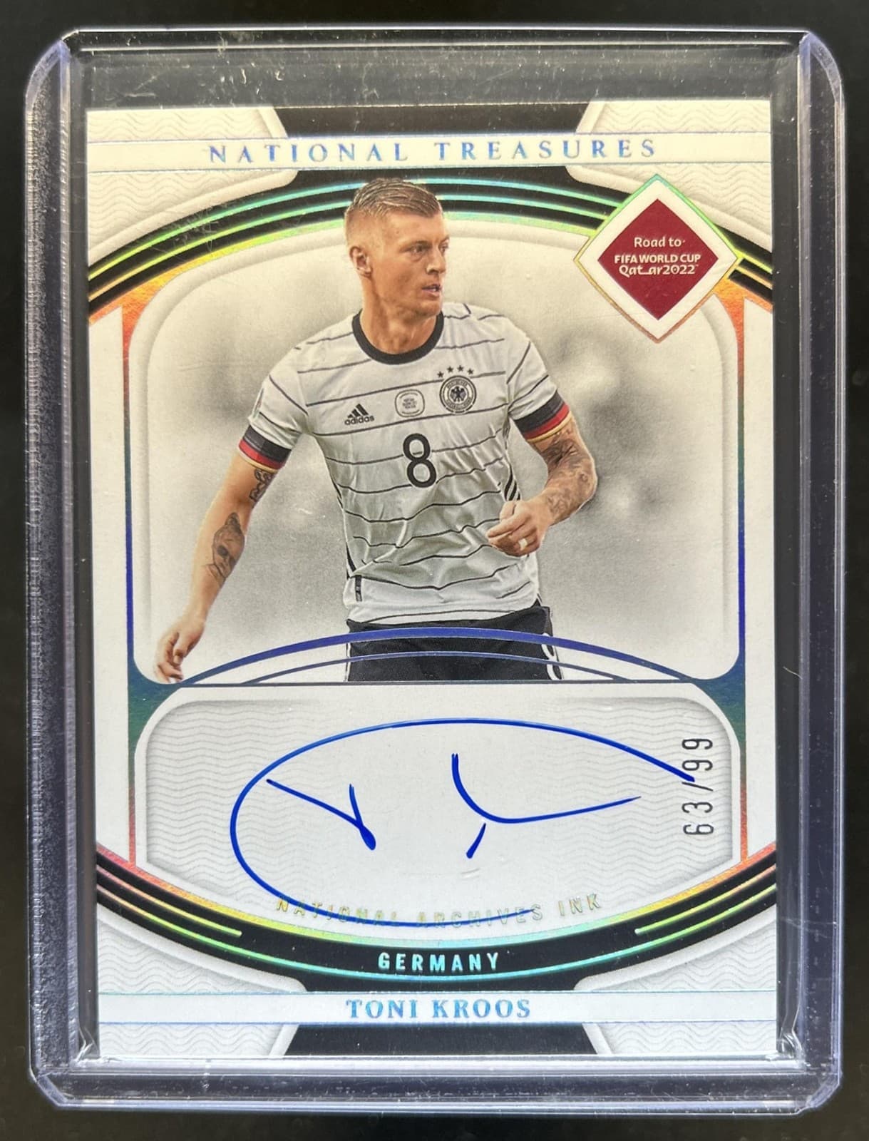 2022-23 National Treasures Road to World Cup Toni Kroos Archives Ink Auto #/99