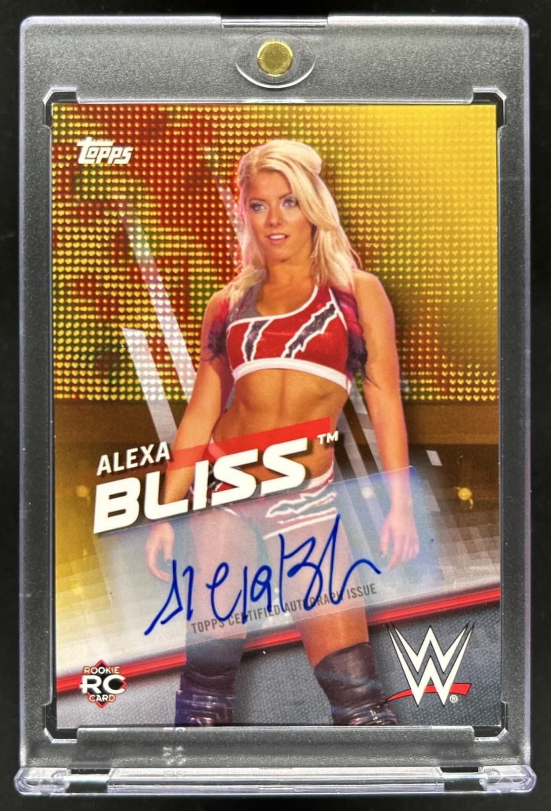 2016 Topps WWE Divas Revolution Alexa Bliss Auto Autograph RC Gold Rookie #/10