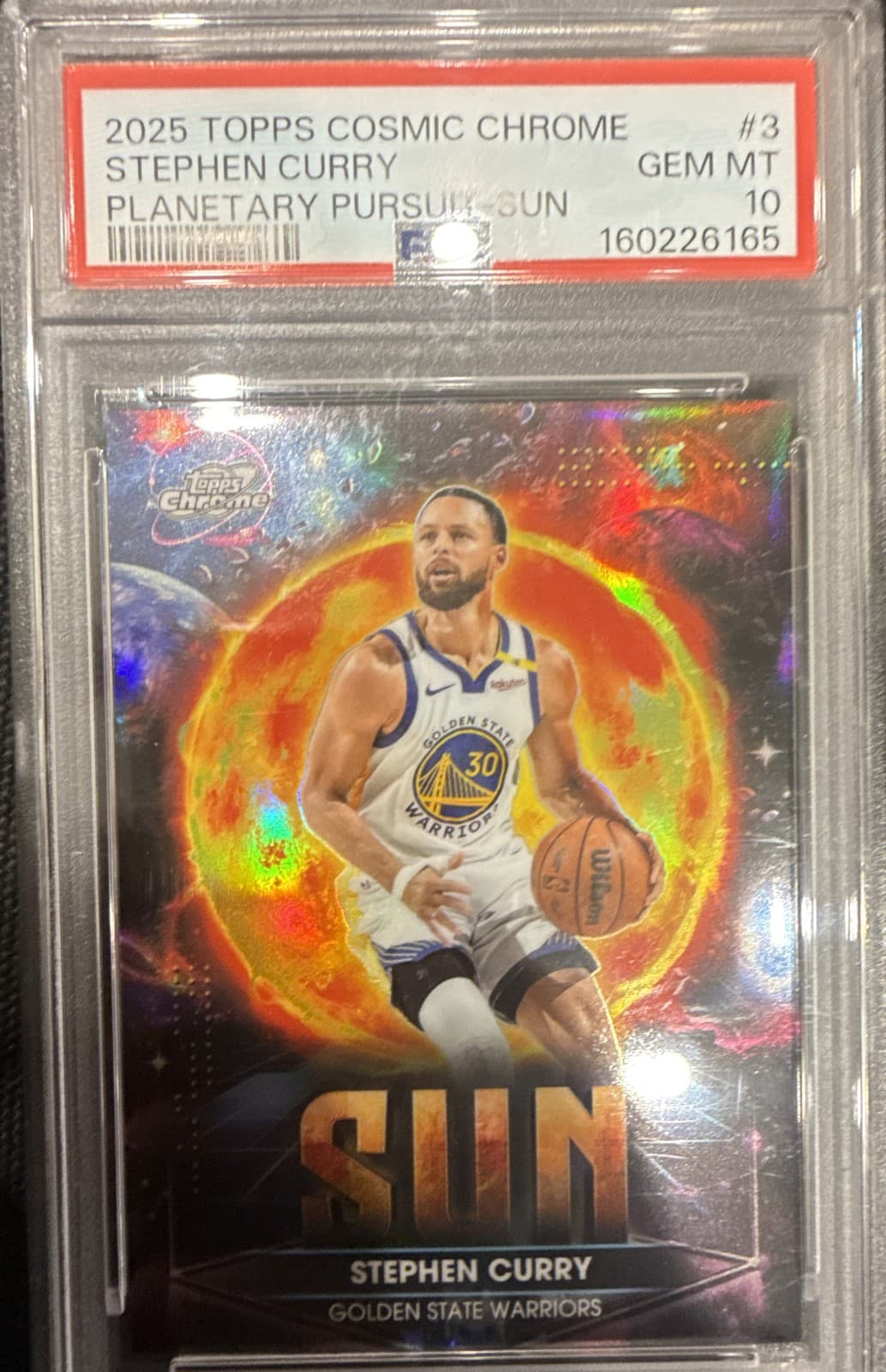 2025-26 Topps Cosmic Chrome - Planetary Pursuit Stephen Curry Sun PSA 10!!