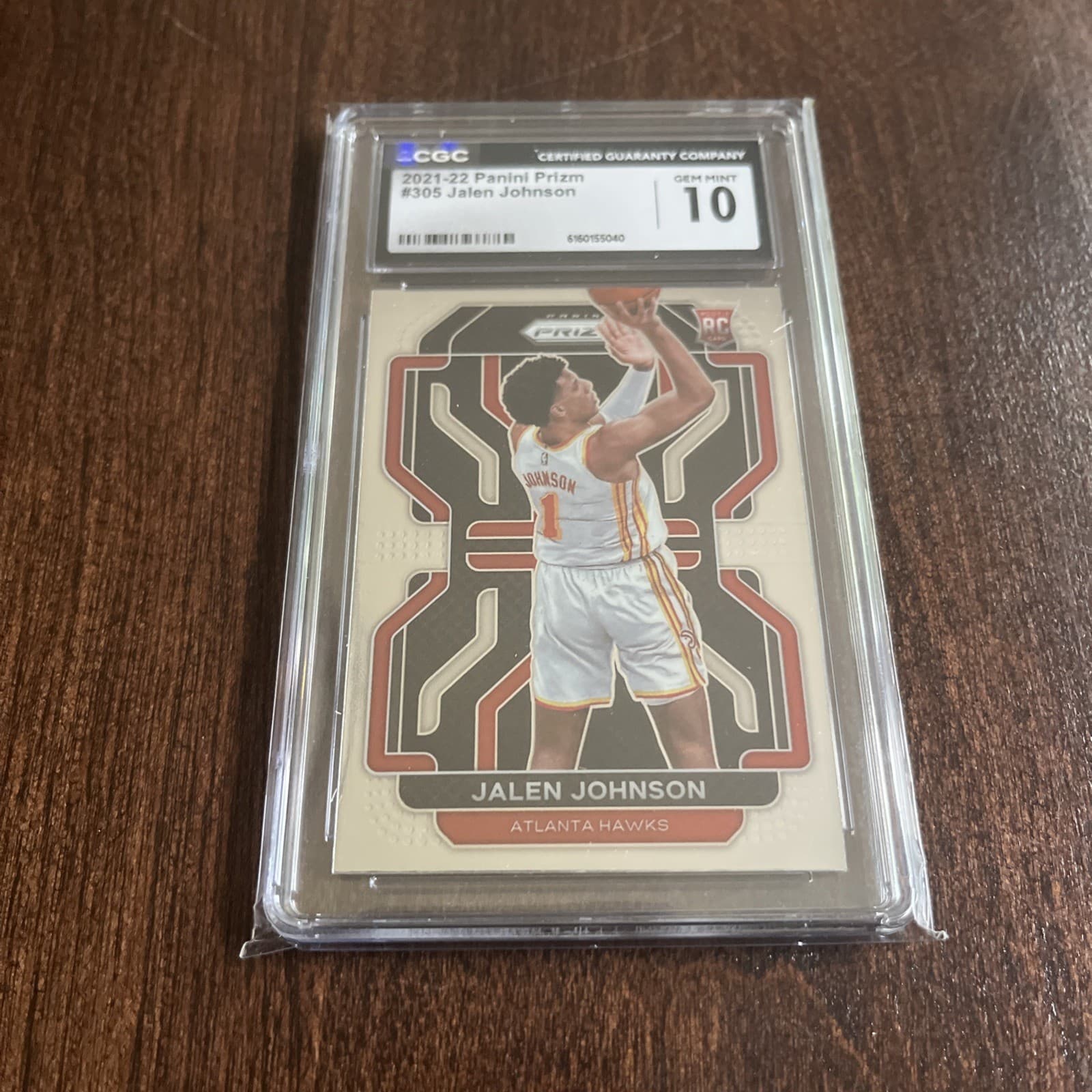 2021-22 Prizm Basketball Jalen Johnson RC #305 CGC 10 Pop 2 Base Atlanta Hawks