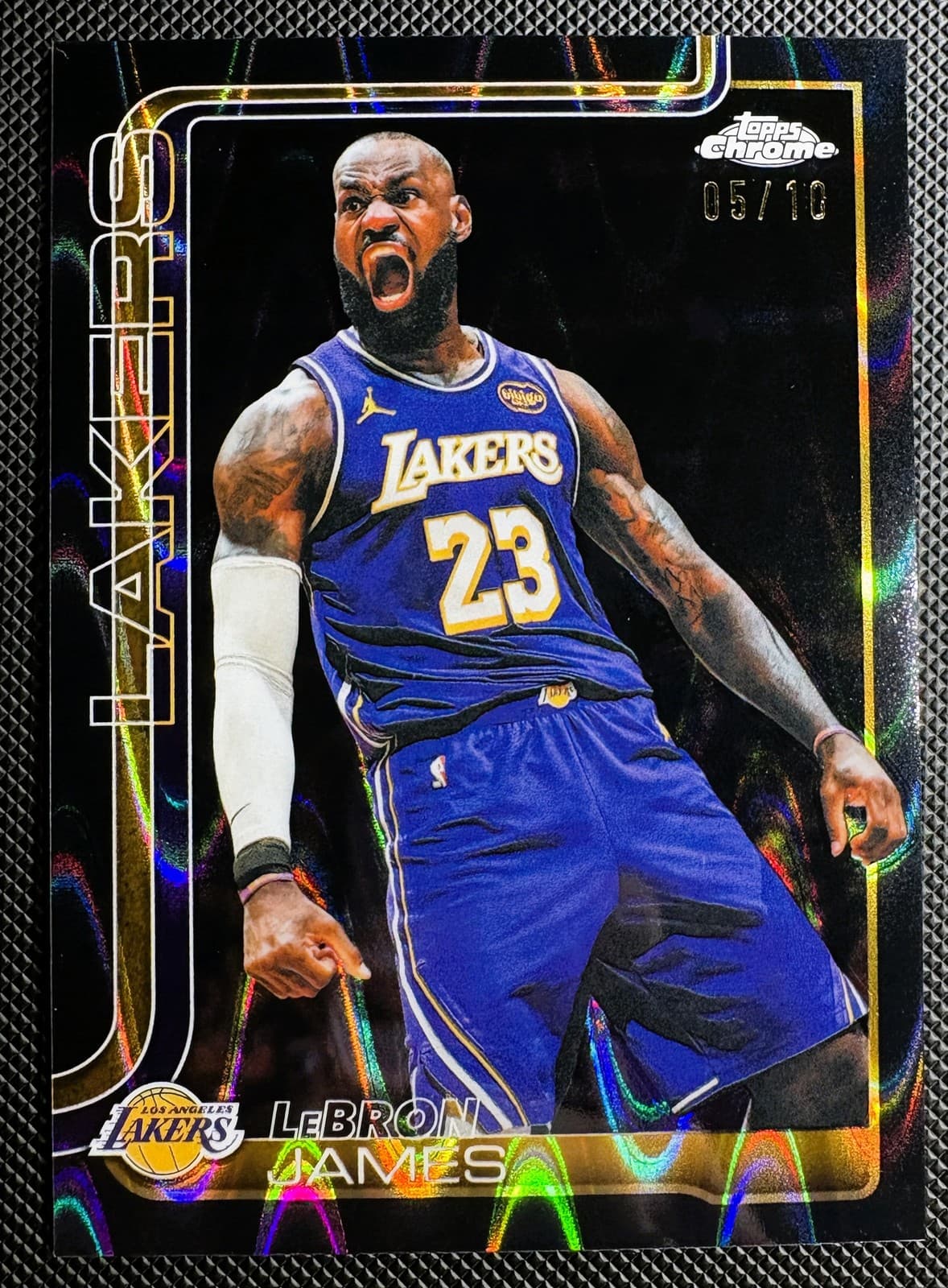 2025-26 Topps Chrome Update Black RayWave Refractors #1 LeBron James SN #05/10