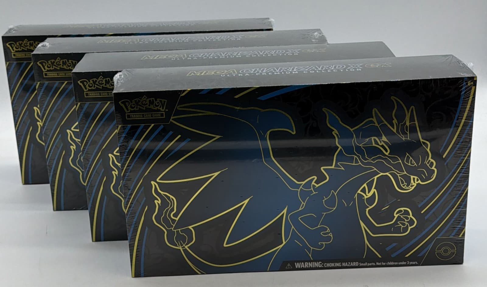 Lot of (4) Pokemon Mega Charizard X ex Ultra Premium Collection Boxes SEALED