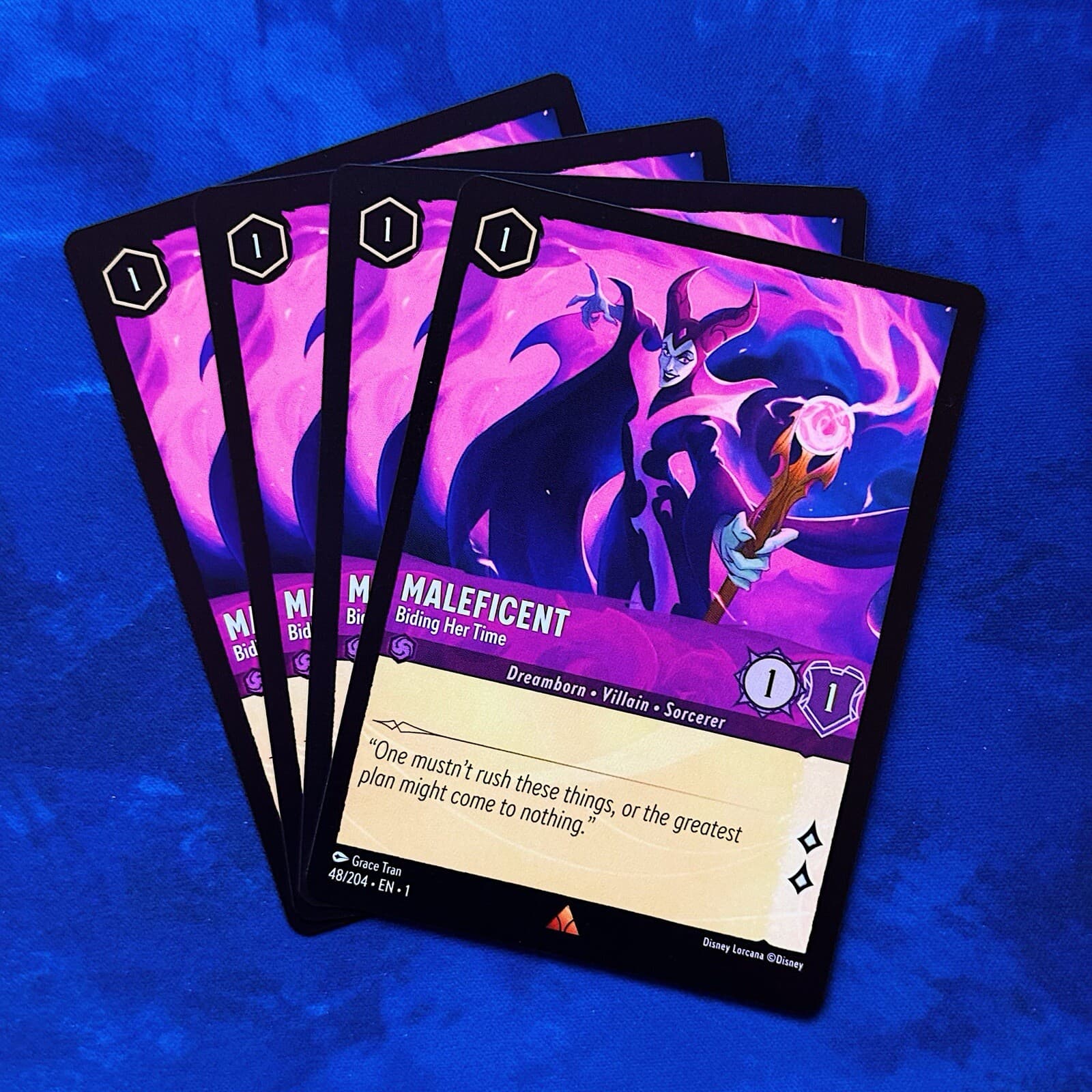 4x Maleficent Biding Her Time PLAYSET Lorcana The First Chapter Disney Set 1 48
