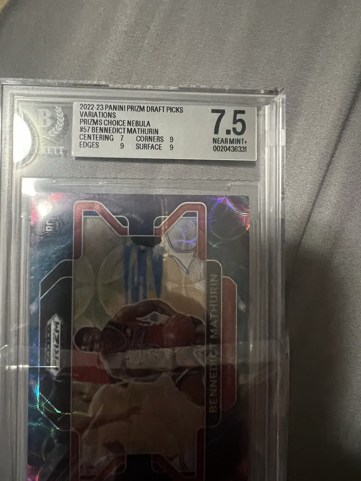 2022/23 Prizm Draft Picks Variations Choice Nebula Bennedict Mathurin 1/1