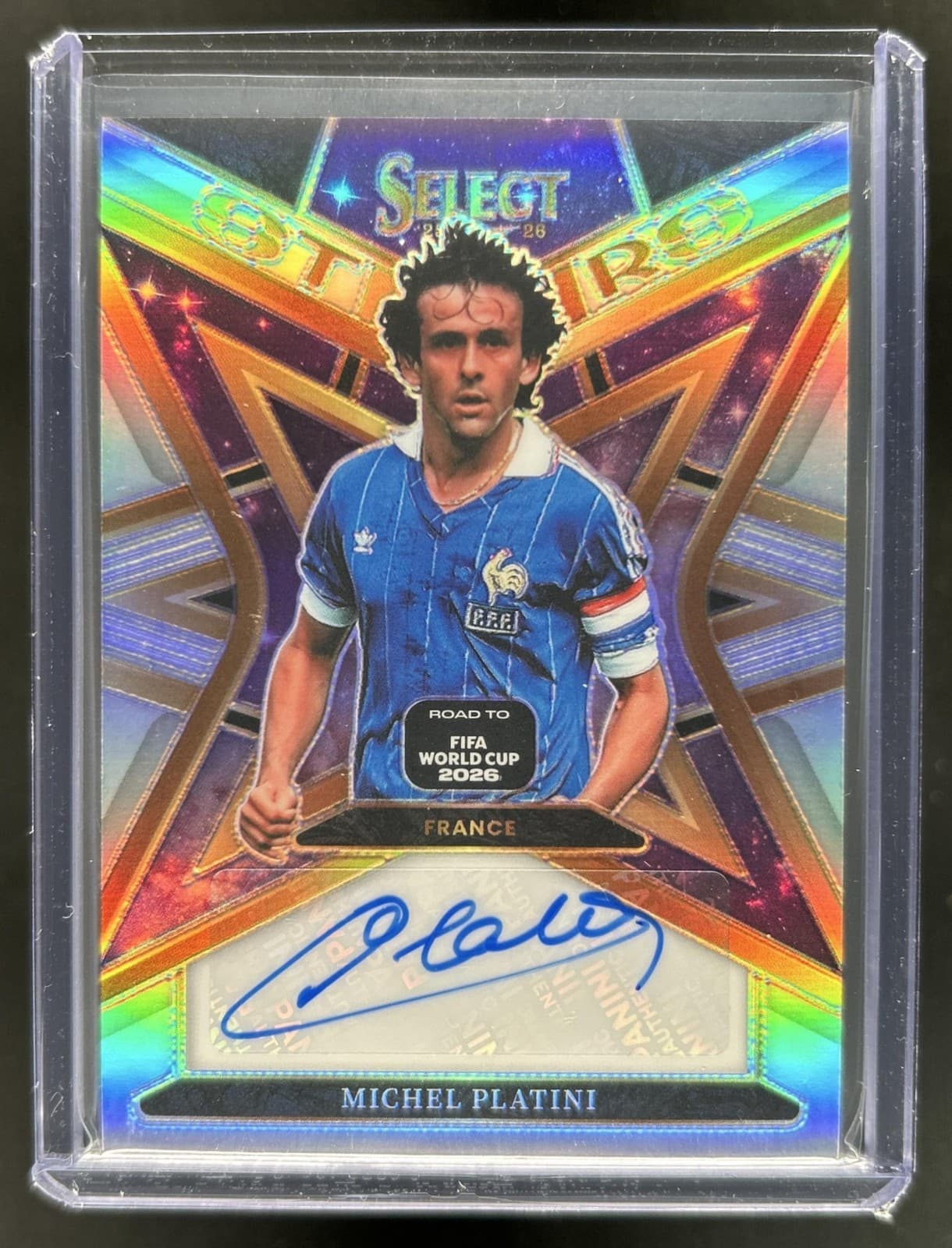 2025-26 Select Road to World Cup Michel Platini Stars Signatures Auto #ST-MP