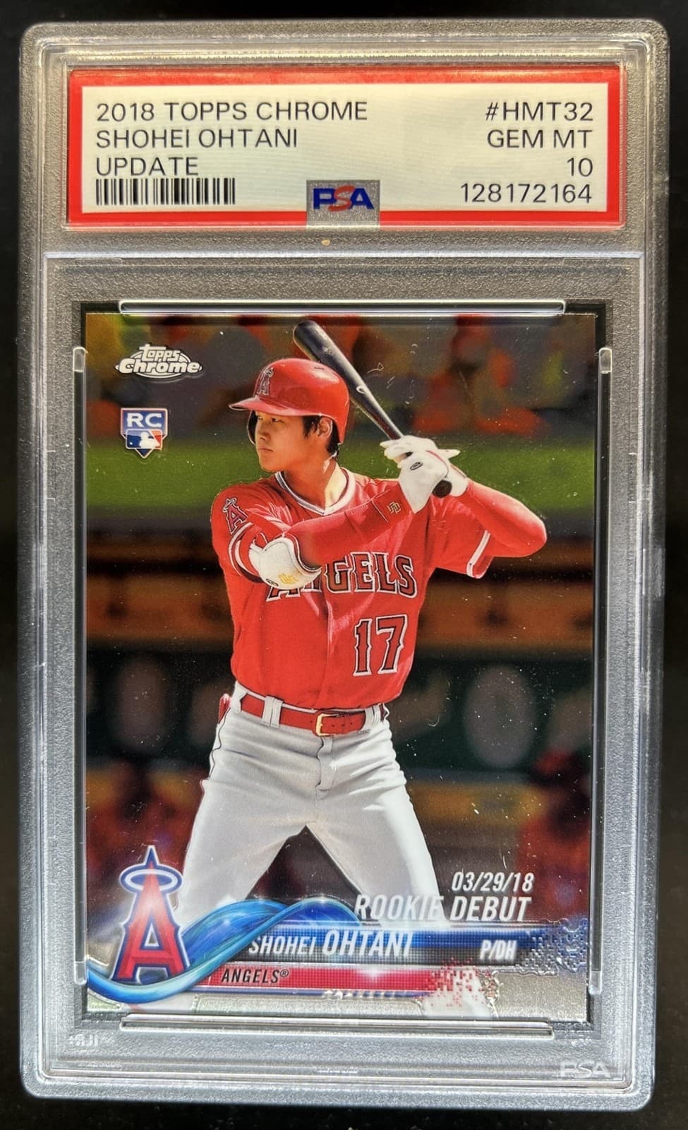 2018 Topps Chrome Update Shohei Ohtani RC Rookie #HMT32 Angels PSA 10 GEM MINT