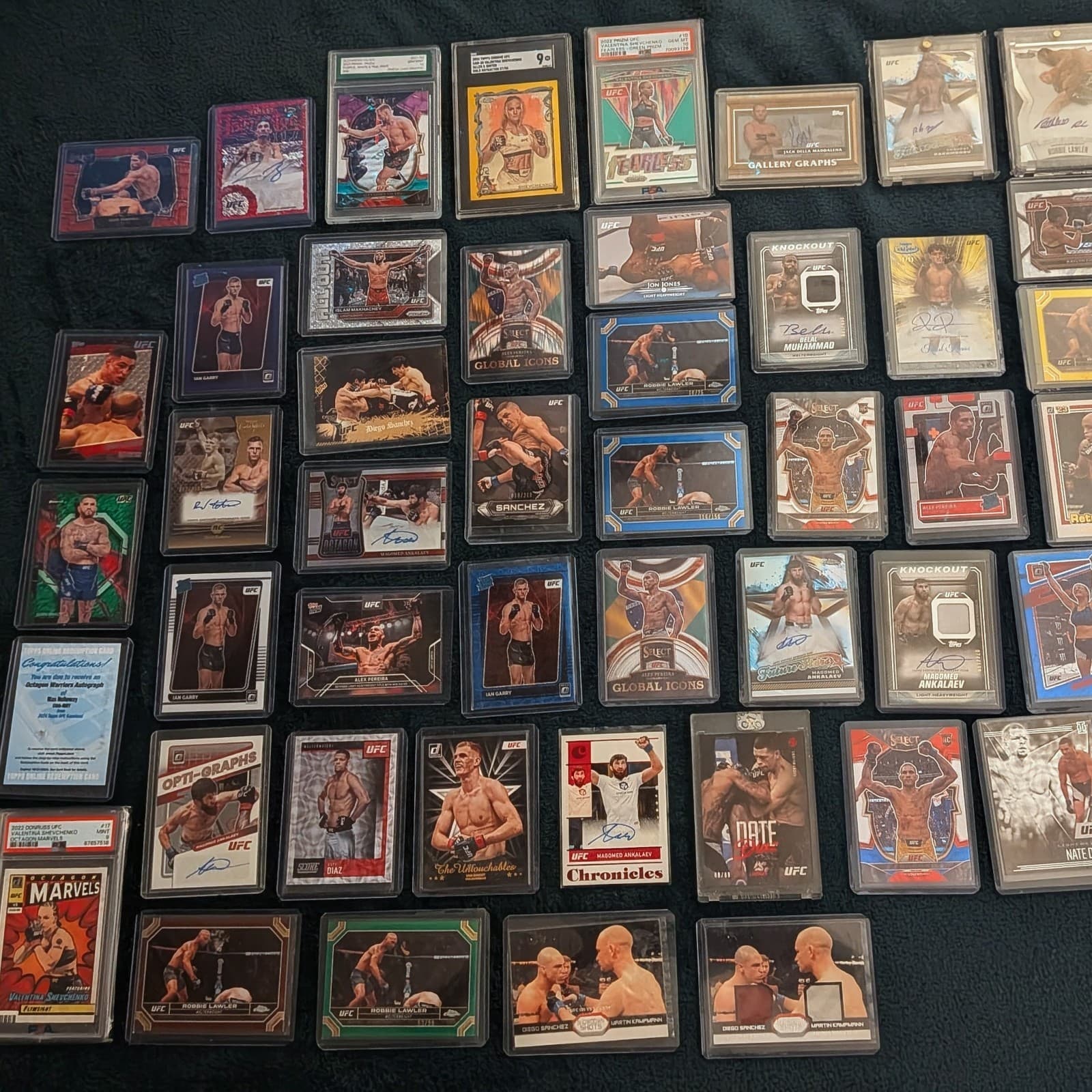 Topps UFC Trading Card Lot 50 Autographs Serial Numbered Hologram Short Print