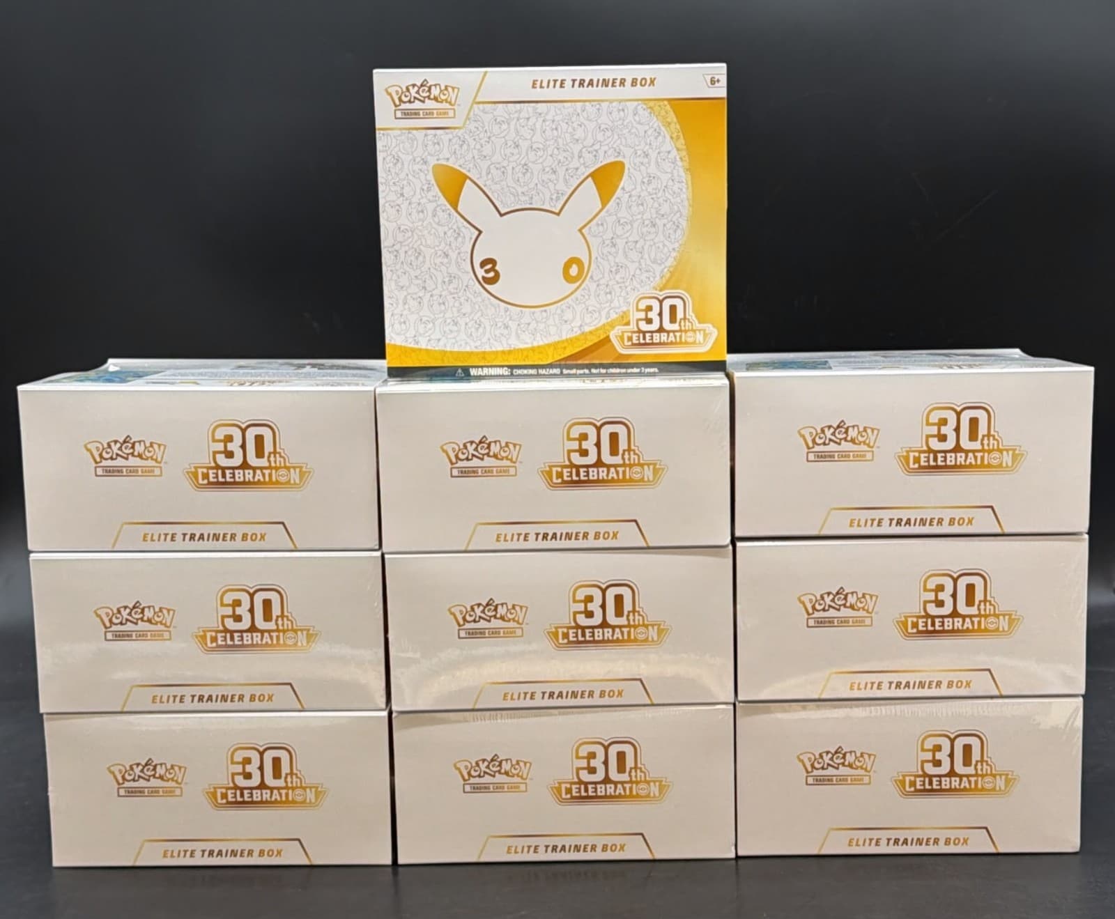 Lot of (10) Pokemon TCG 30th Celebration Elite Trainer Boxes SEALED ETB