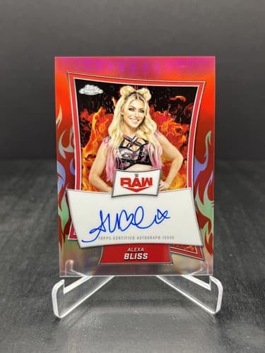 2025 Topps Chrome WWE Alexa Bliss Red Brand Autograph Red 1/5 #RBA-ALE Bookend