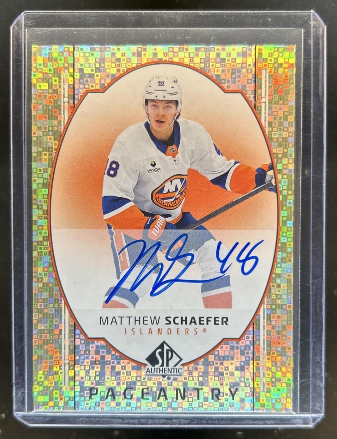 2025-26 Upper Deck SP Authentic Matthew Schaefer Pageantry Auto Rookie RC #P-7