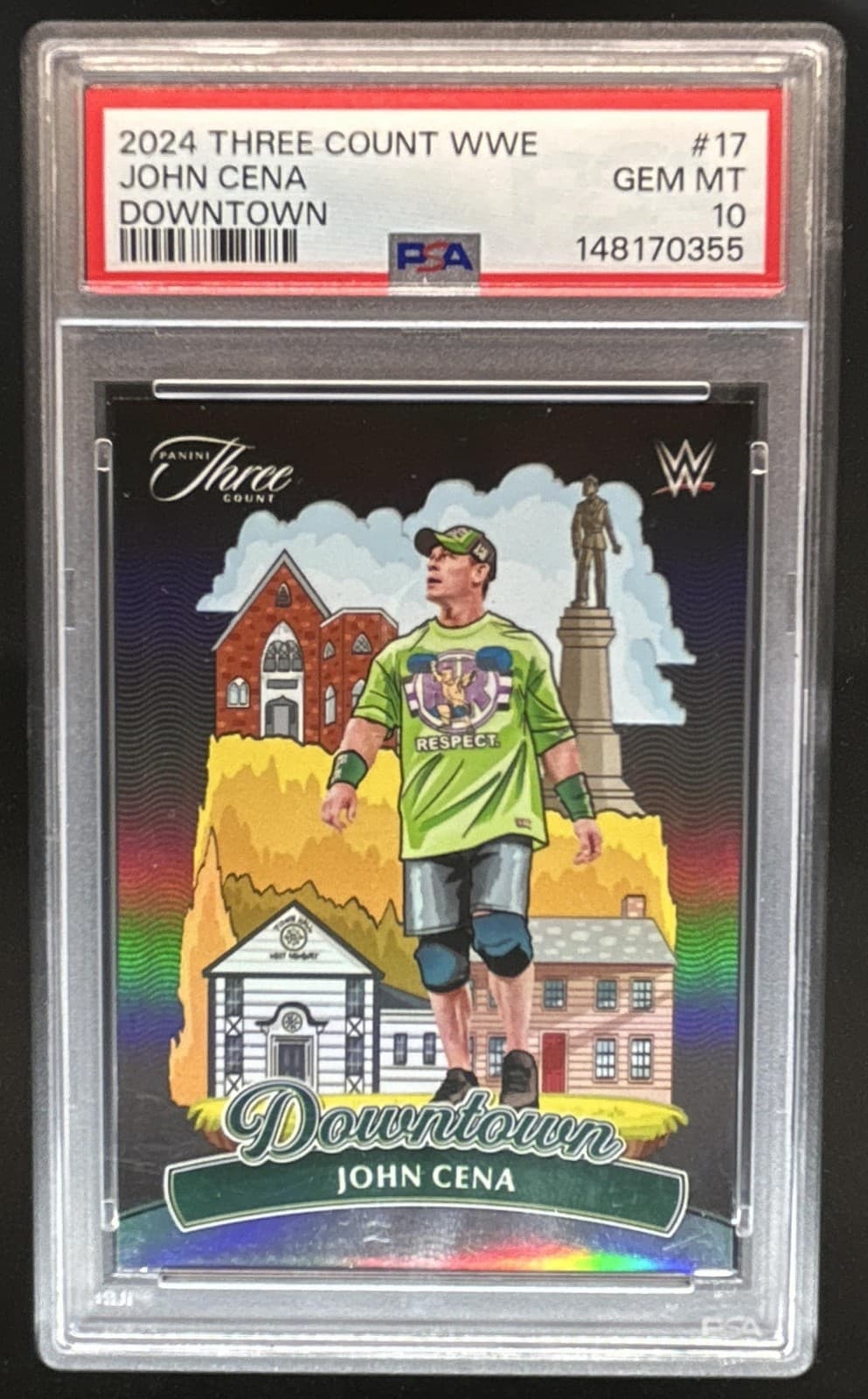 2024 Panini Three Count WWE John Cena Downtown SSP #17 PSA 10 GEM MINT GEM MINT