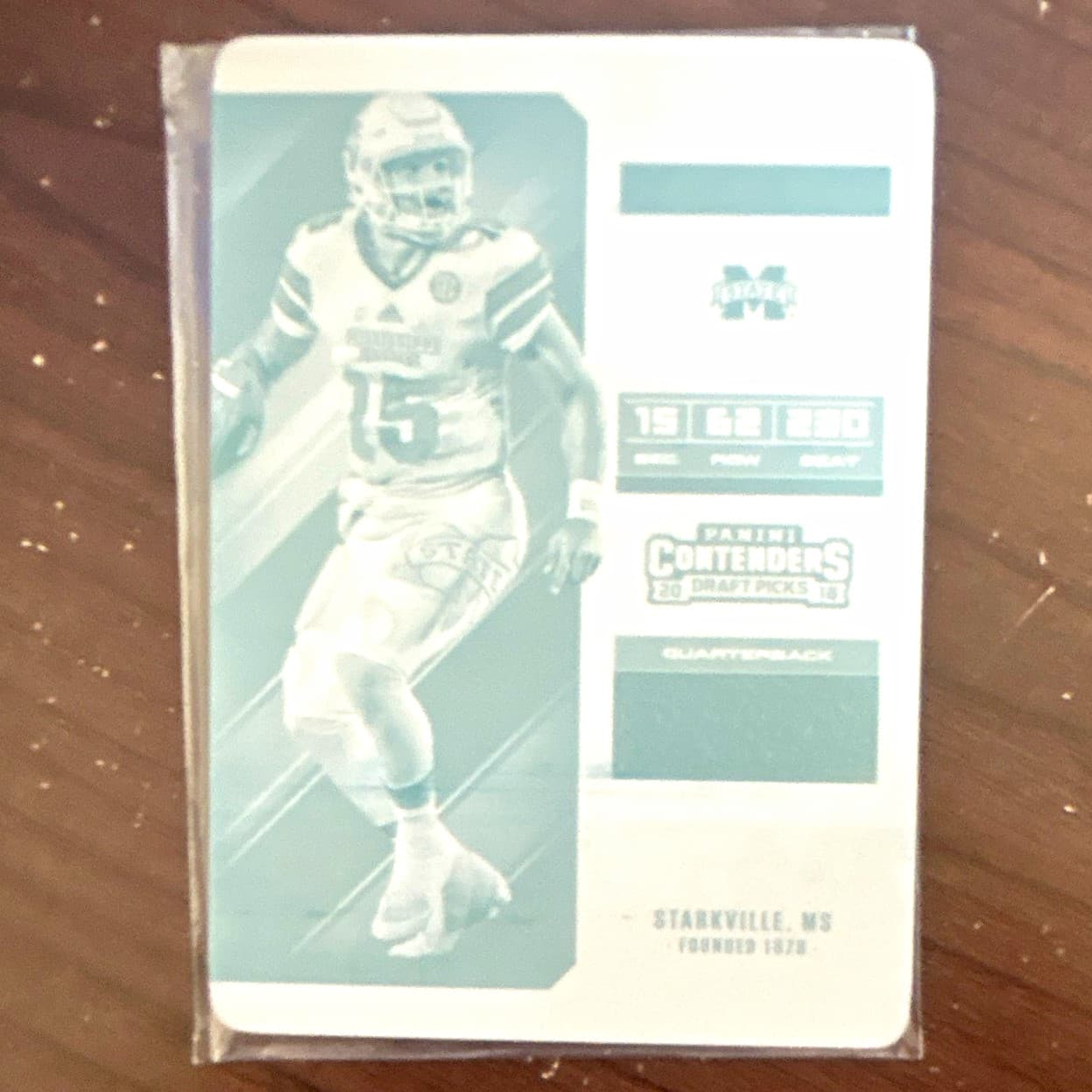 Panini 2018 Contenders Draft Picks Dak Prescott Cyan Printing Plate 1/1 #24
