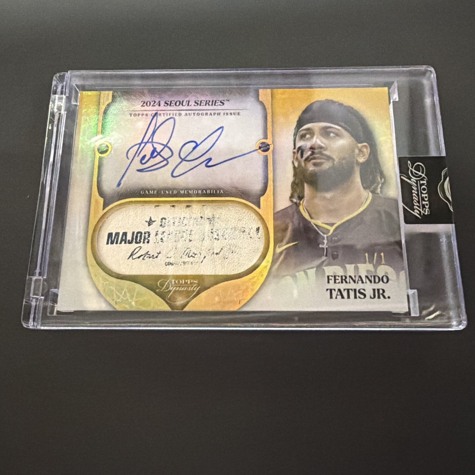 2025 Topps Dynasty Fernando Tatis Jr. 1/1 Auto & Glove Relic 2024 Seoul Series