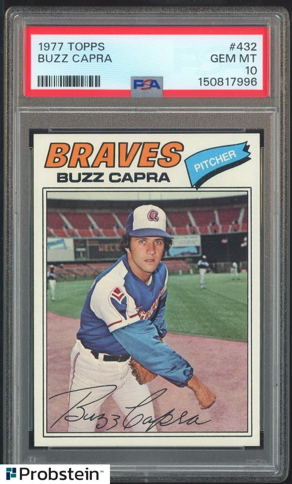 1977 Topps #432 Buzz Capra Atlanta Braves PSA 10 Gem Mint
