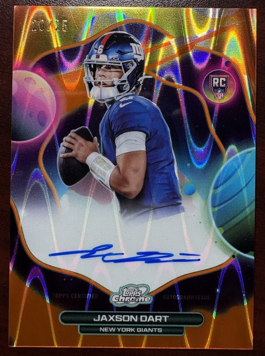 2025 Topps Chrome Cosmic Jaxson Dart Auto GIANTS /25
