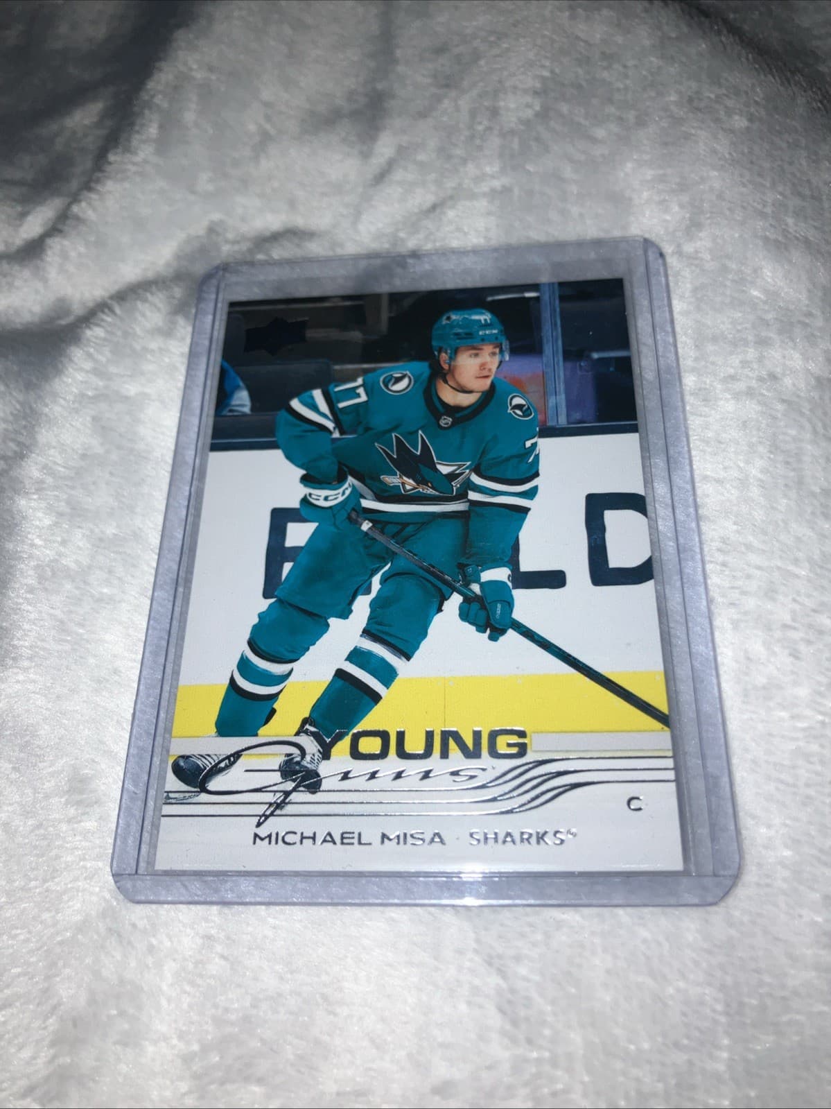 Upper Deck 2025-26 Series 2 Young Guns Rookie Michael Misa Sharks #487 Hockey
