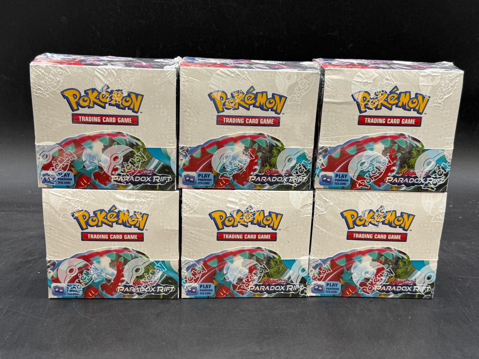 Lot of (6) Pokemon TCG Scarlet & Violet Paradox Rift Booster Boxes SEALED
