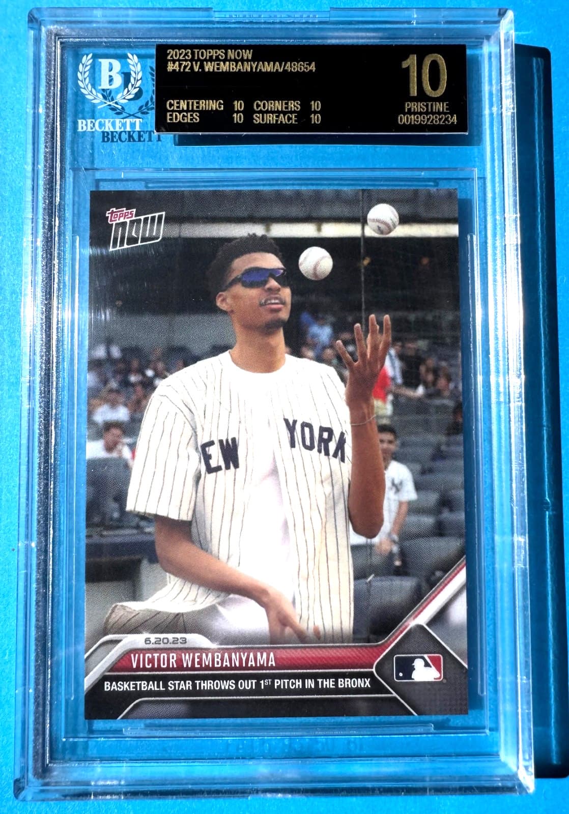 2023 Topps Now Victor Wembanyama First Pitch RC #472 BGS 10 Black Label…WOW!