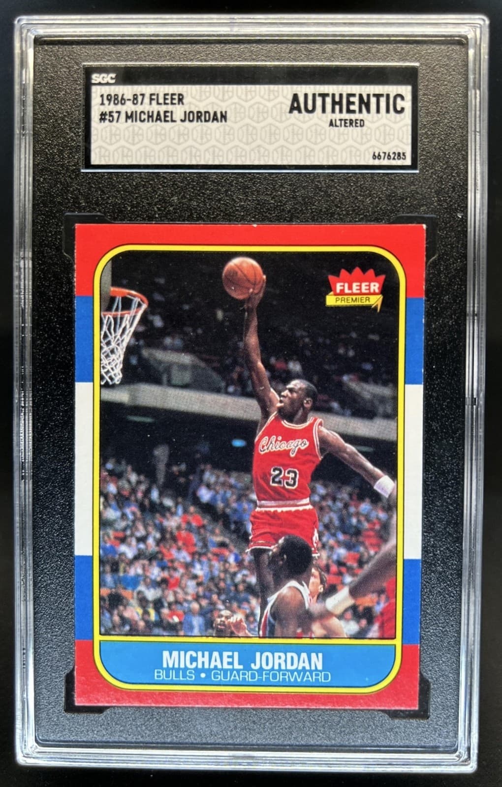1986-87 Fleer Michael Jordan RC #57 Bulls SGC Authentic Rookie