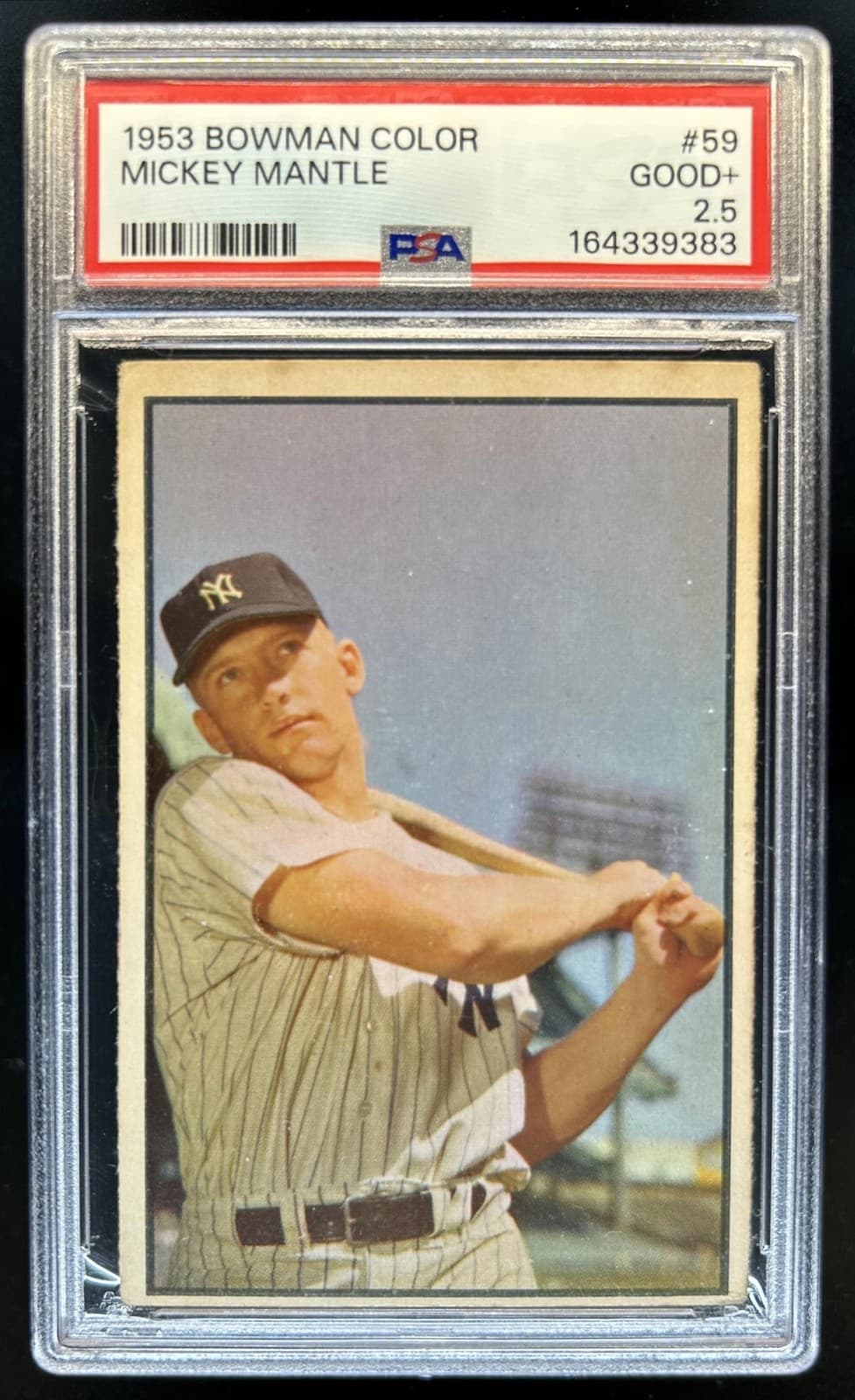 1953 Bowman Color Mickey Mantle #59 New York Yankees PSA 2.5