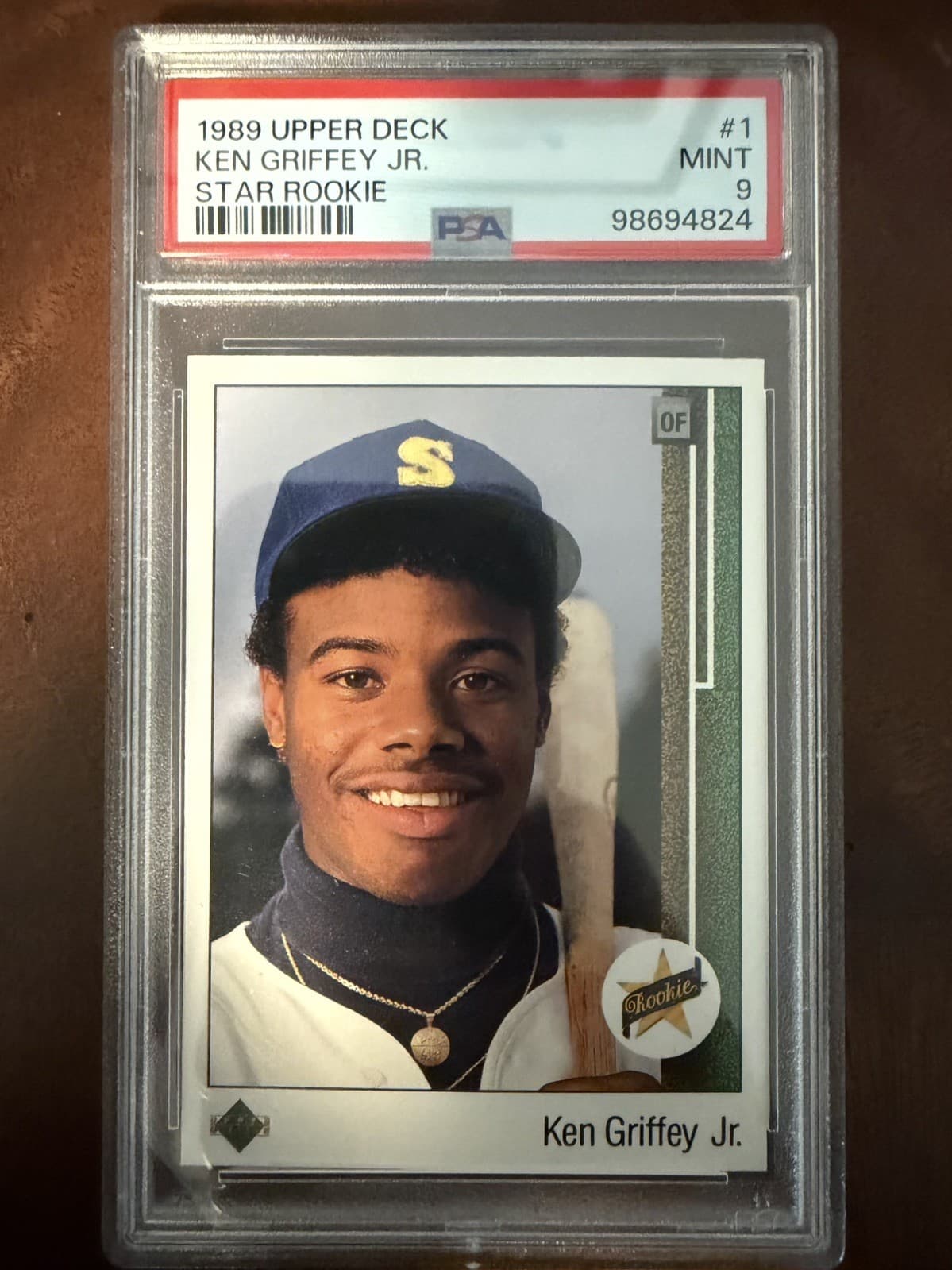 Upper Deck 1989 Star Rookie Ken Griffey Jr. #1 RC PSA 9 Mint Seattle Mariners
