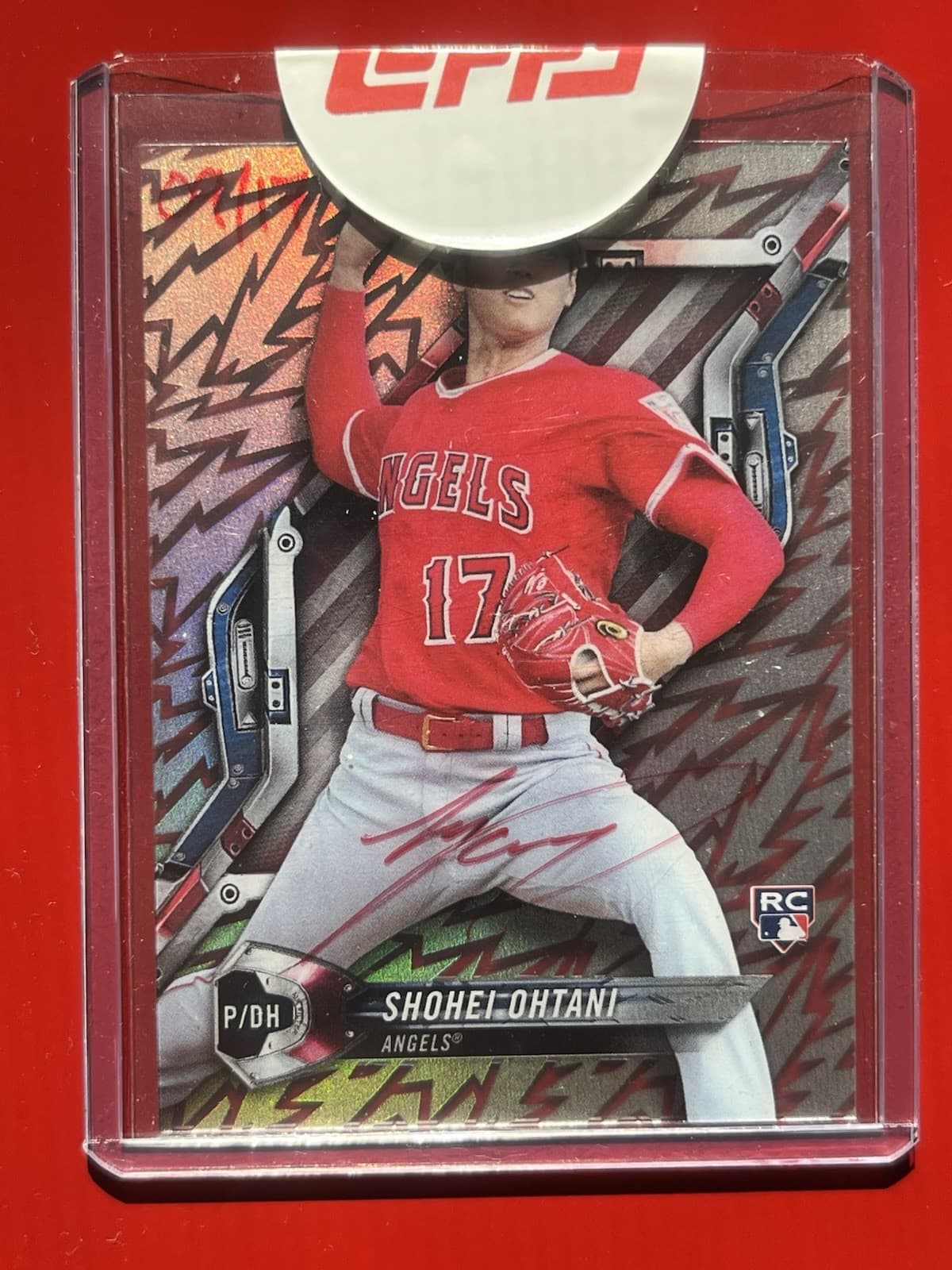 2018 Topps Shohei Ohtani High Tek Rookie Auto RED INK BUYBACK SSP /17 Dodgers