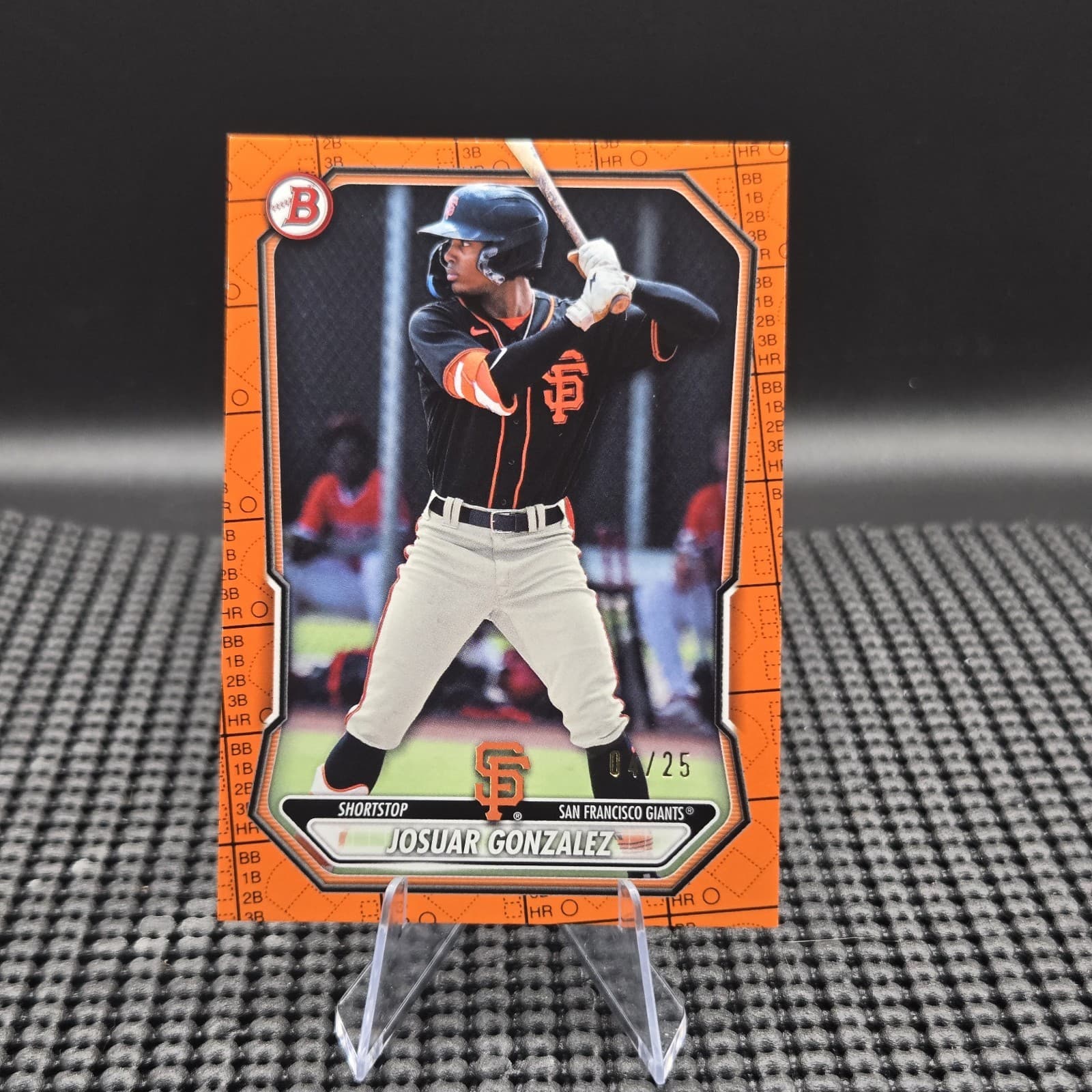 2026 Bowman Baseball Josuar Gonzalez Orange Border Pattern /25 Giants BP-56 