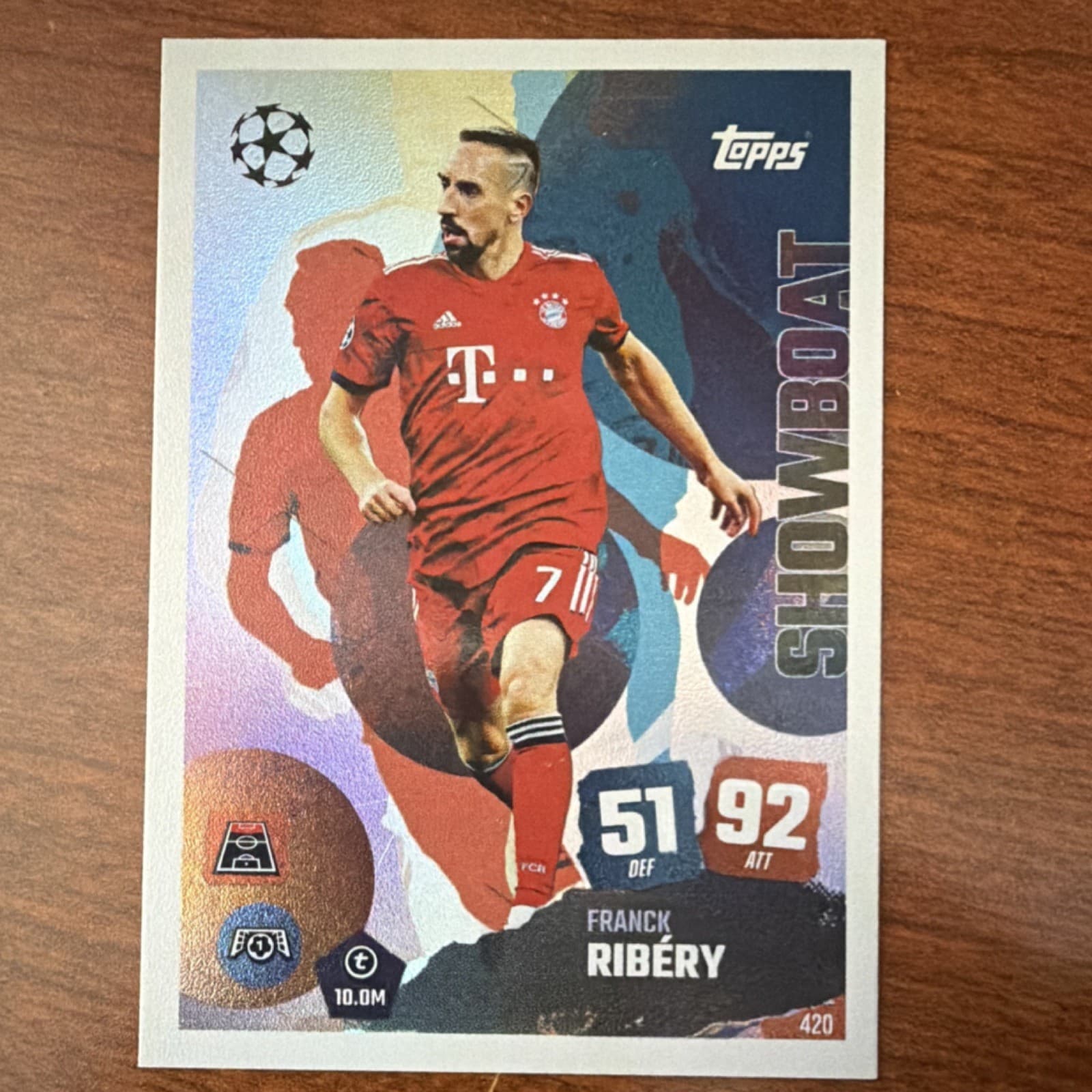 Topps Match Attax Franck Ribéry FC Bayern München Showboat #420 Soccer Card