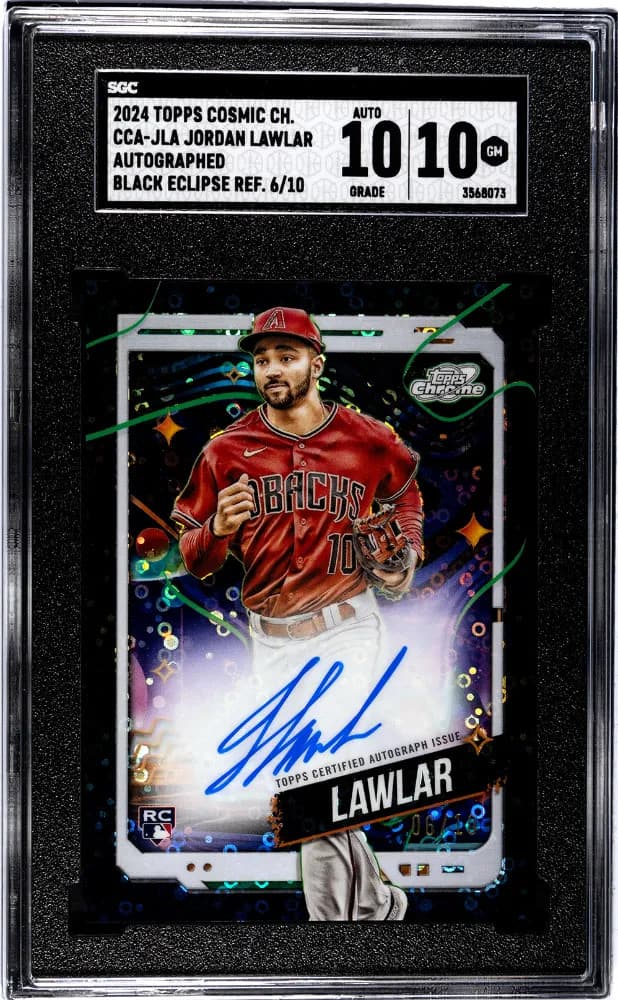 2024 Topps Cosmic Jordan Lawlar #CCA-JLA Auto Black Eclipse SGC 10 Auto 10