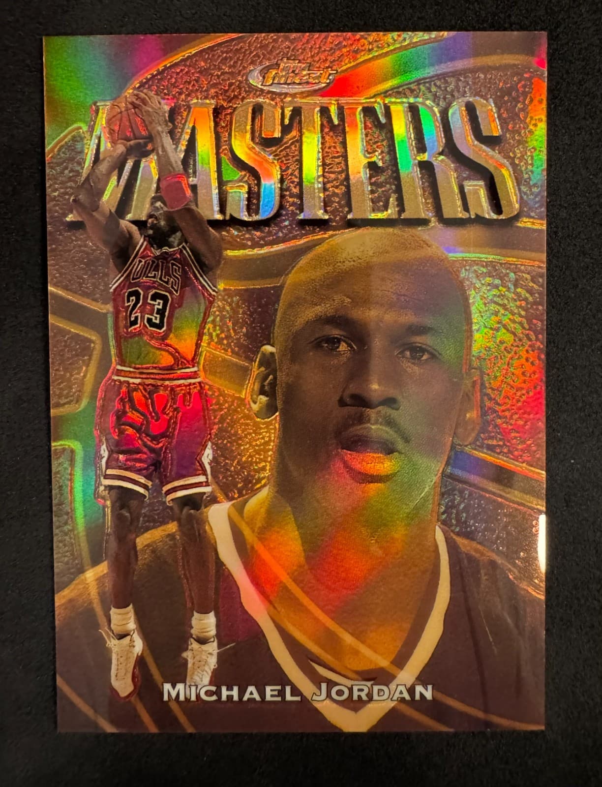 1997-98 Michael Jordan Topps Finest Masters Gold Refractor #154