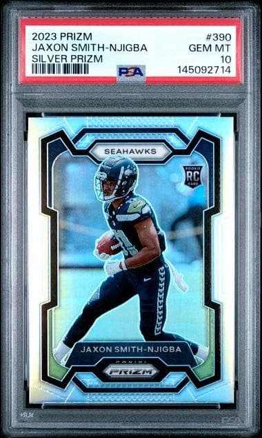 2023 Panini Prizm Jaxon Smith-Njigba Silver Prizm Rookie #390 PSA 10