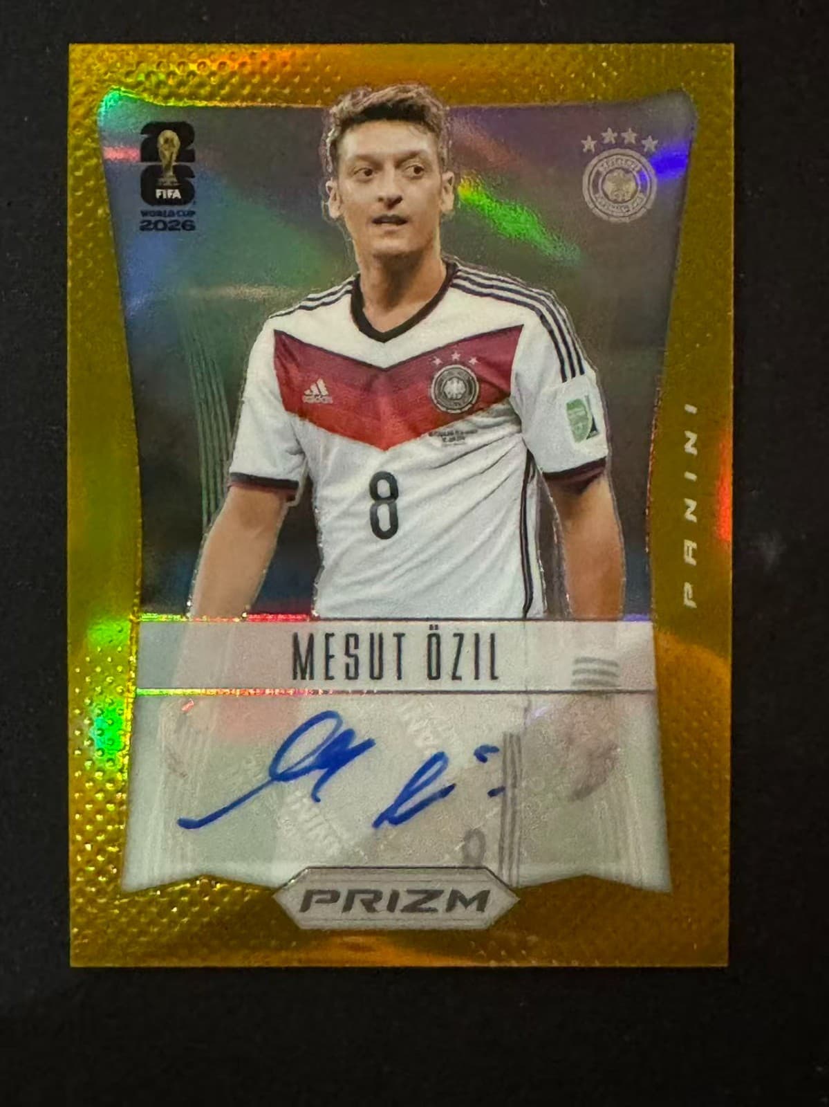 2026 Panini Prizm FIFA World Cup Mesut Ozil 2012 Throwback Gold Auto /10 Germany