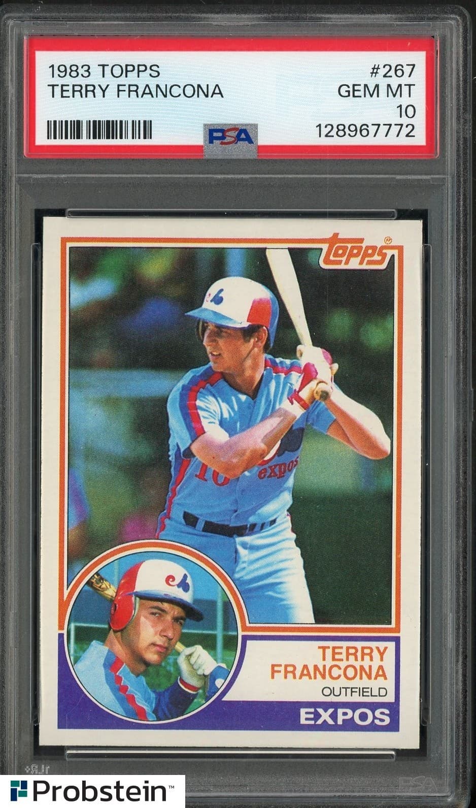1983 Topps #267 Terry Francona Montreal Expos PSA 10 GEM MINT