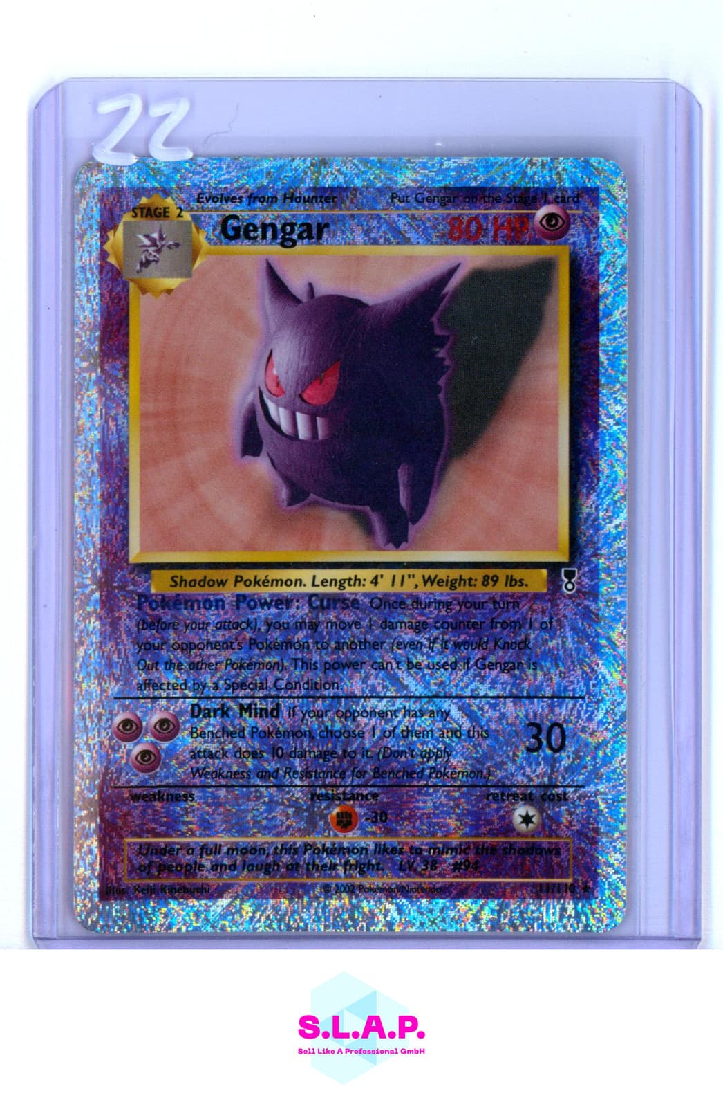 POKEMON GENGAR 11/110 REVERSE HOLO LEGENDARY COLLECTION 2002 ENGLISH