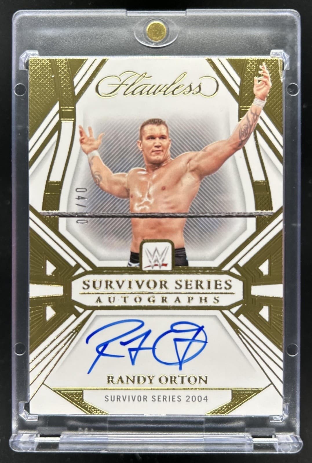 2024 Panini Flawless WWE Randy Orton Survivor Series Auto Gold #/10