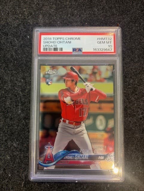 Topps 2018 Chrome Update Shohei Ohtani Rookie Debut HMT32 Base PSA 10