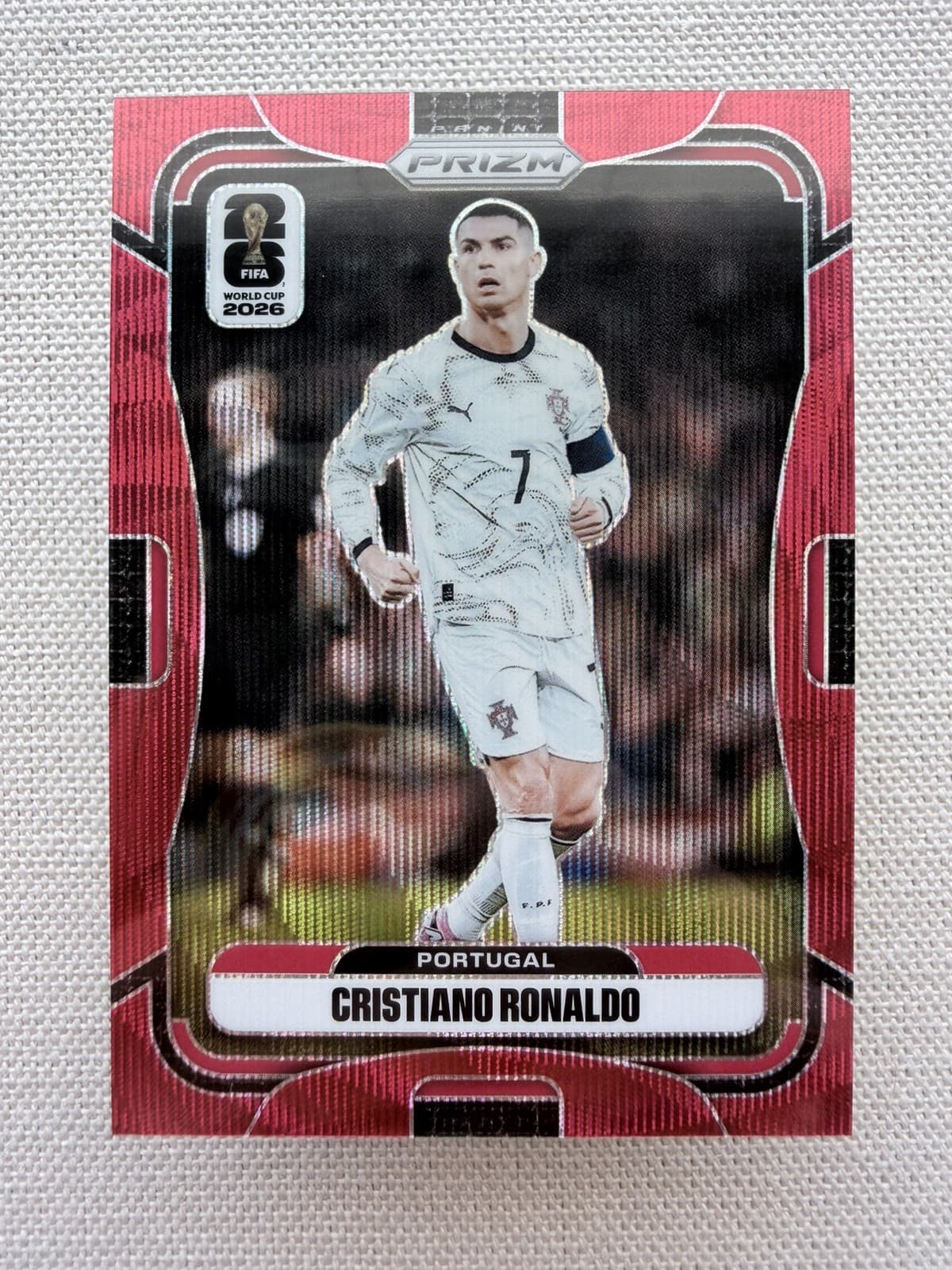 2026 Panini Prizm FIFA World Cup Portugal Cristiano Ronaldo Red Wave 28/39