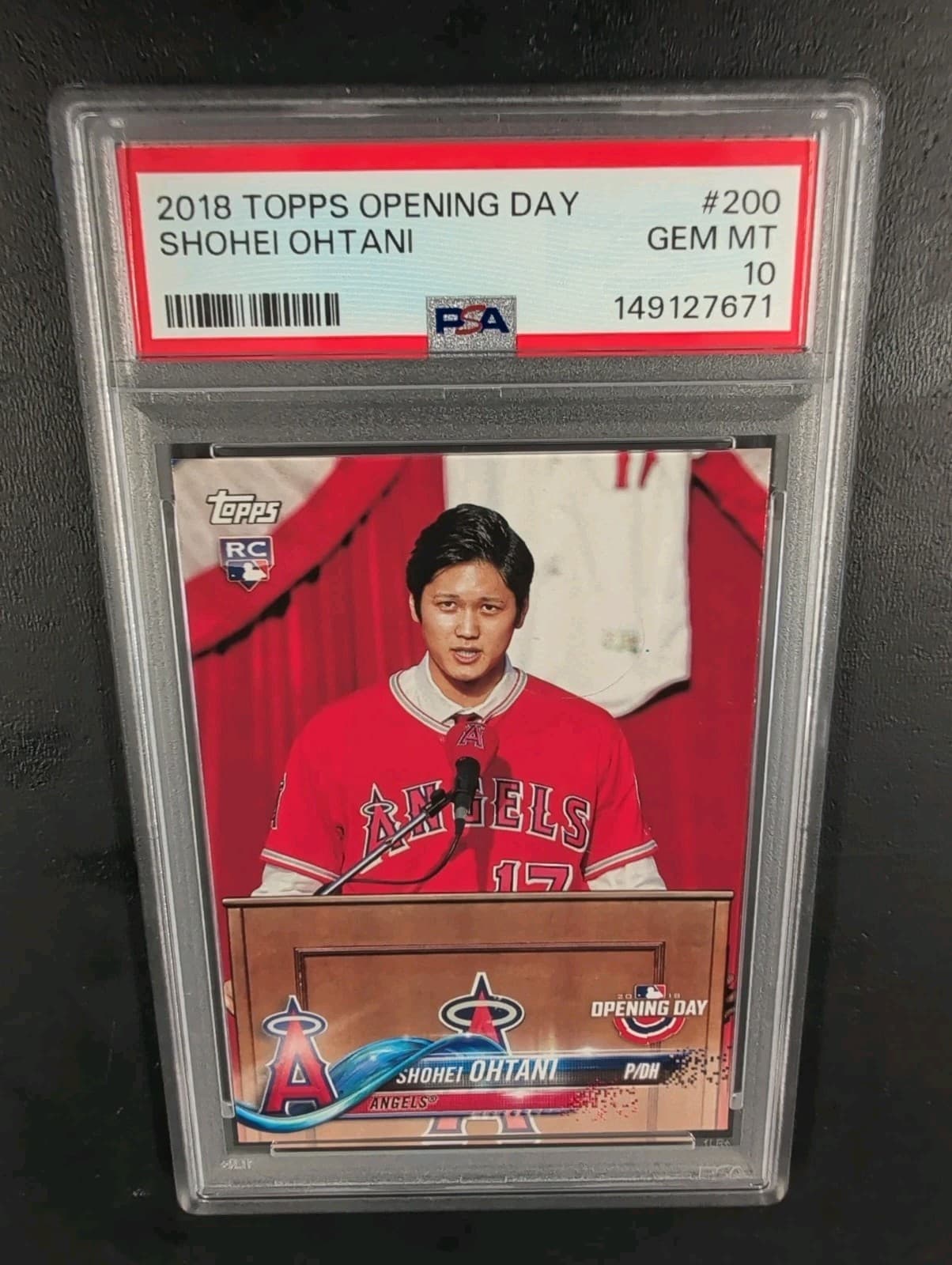2018 Topps Opening Day #200 Shohei Ohtani RC Rookie Gem Mint PSA 10