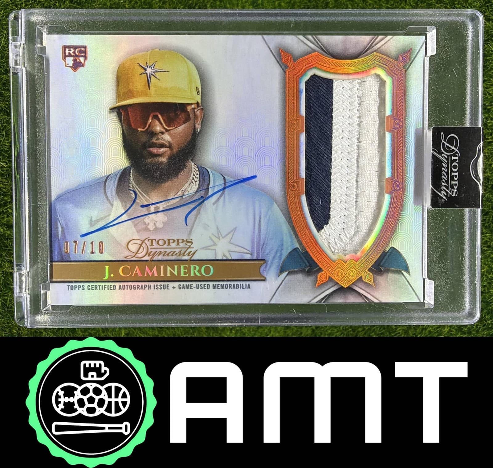 Junior Caminero RC Patch Auto 2024 Topps Dynasty 7/10 Tampa Bay Rays #DAP-JCA3