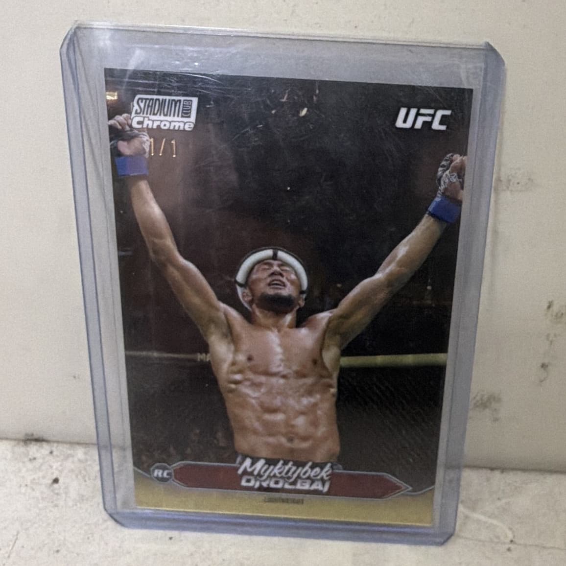 Topps Stadium Club Chrome UFC Myktybek Orolbai C-190 Rookie Refractor 1/1