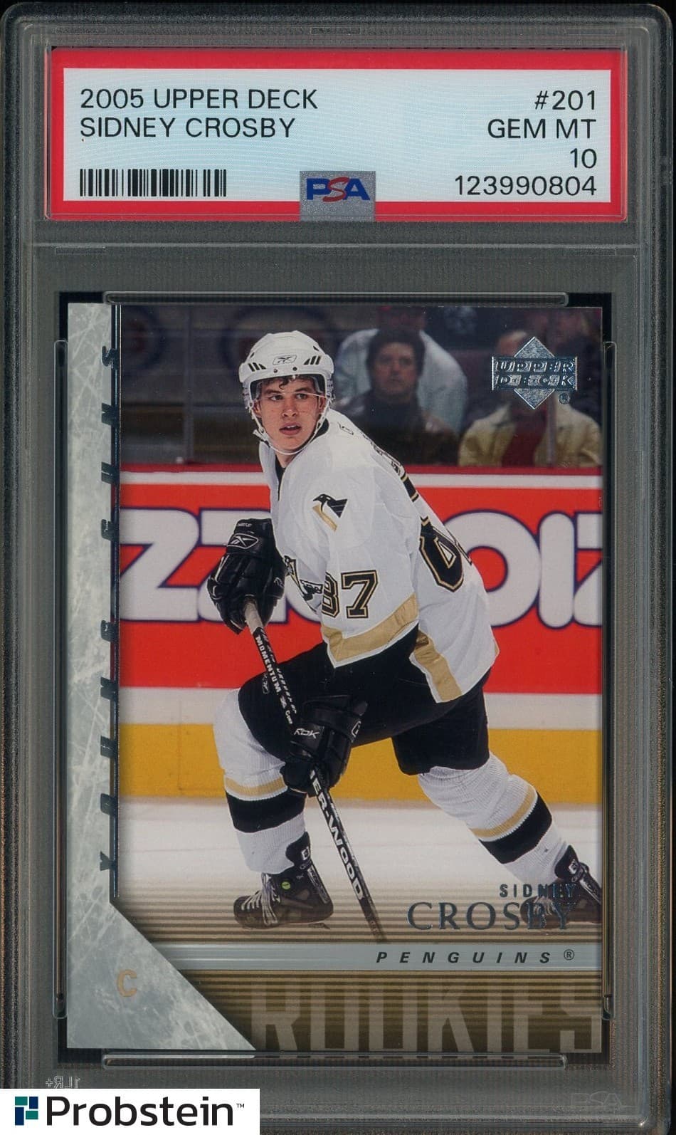 2005-06 Upper Deck Hockey Young Guns #201 Sidney Crosby RC Rookie PSA 10