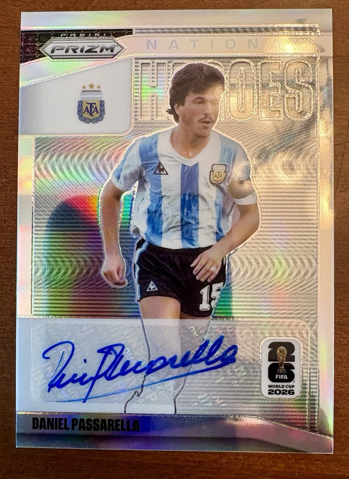 2026 Panini Prizm World Cup #NH-DP Daniel Passarella National Heroes Auto /75