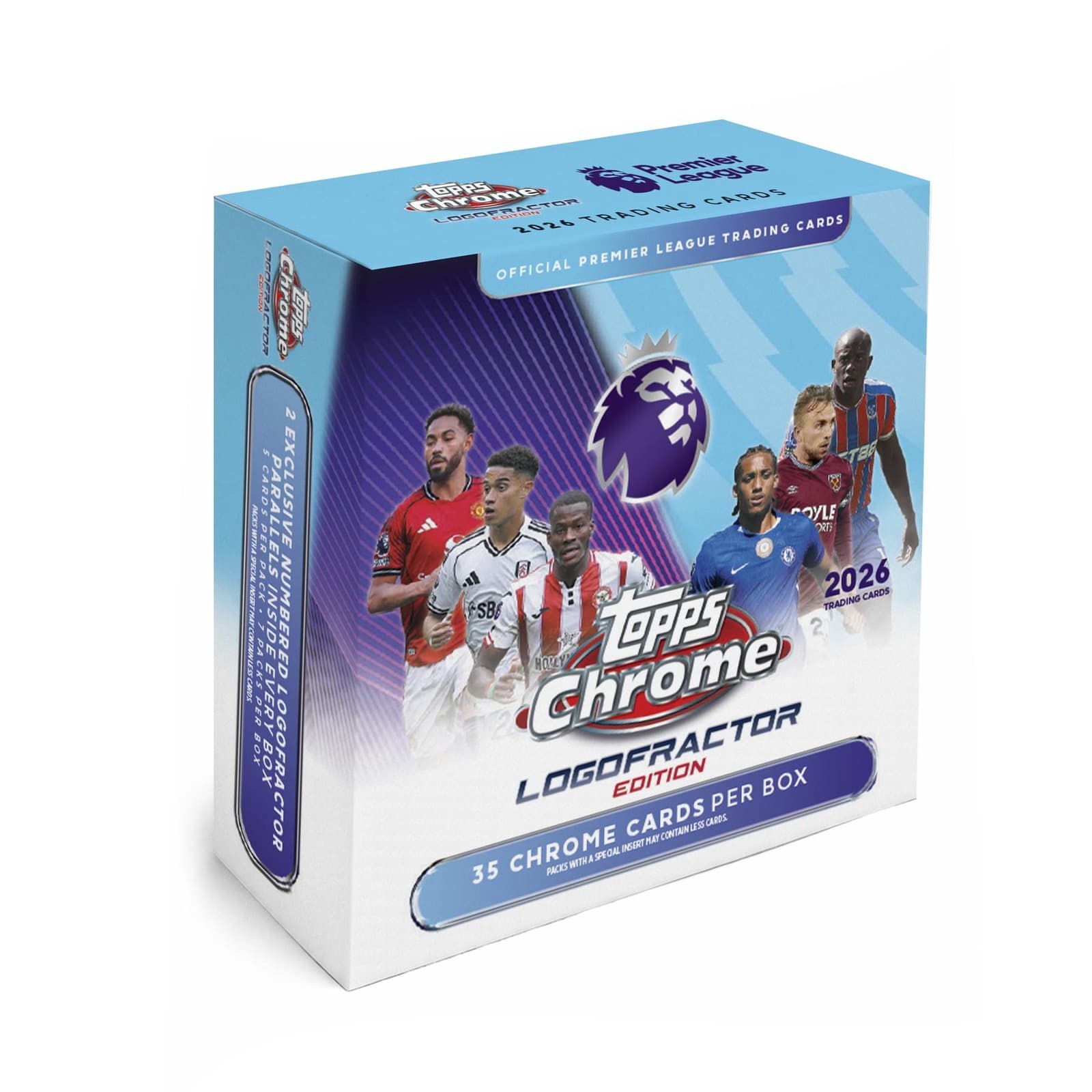 2026 TOPPS CHROME PREMIER LEAGUE EPL SOCCER LOGOFRACTOR EDITION 20-BOX CASE