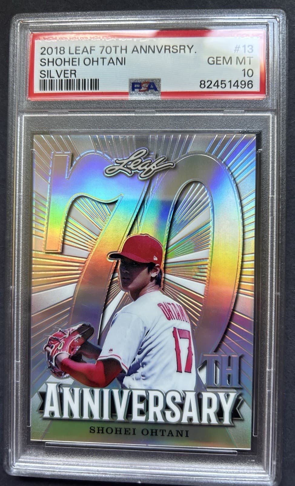 2018 Leaf 70th Anniversary SILVER Prizm Shohei Ohtani Rookie PSA 10 Angels