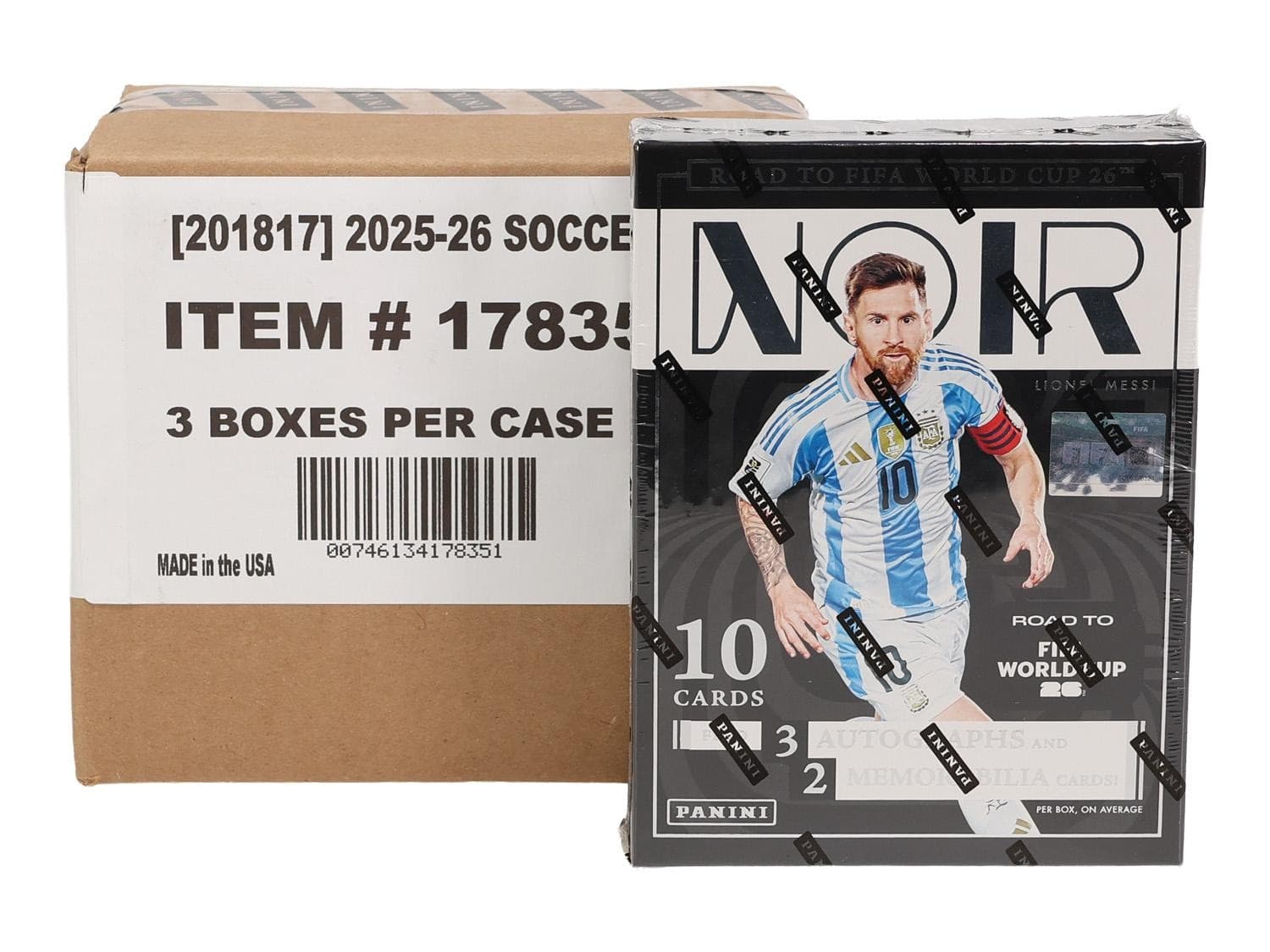 2025/26 PANINI NOIR ROAD TO FIFA WORLD CUP SOCCER HOBBY 3-BOX CASE