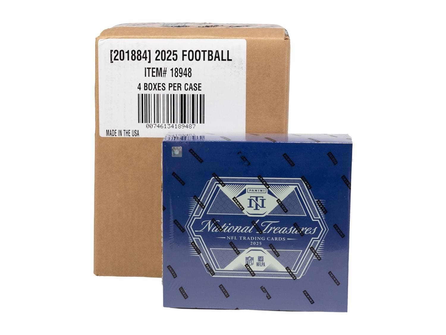 2025 PANINI NATIONAL TREASURES FOOTBALL HOBBY 4-BOX CASE