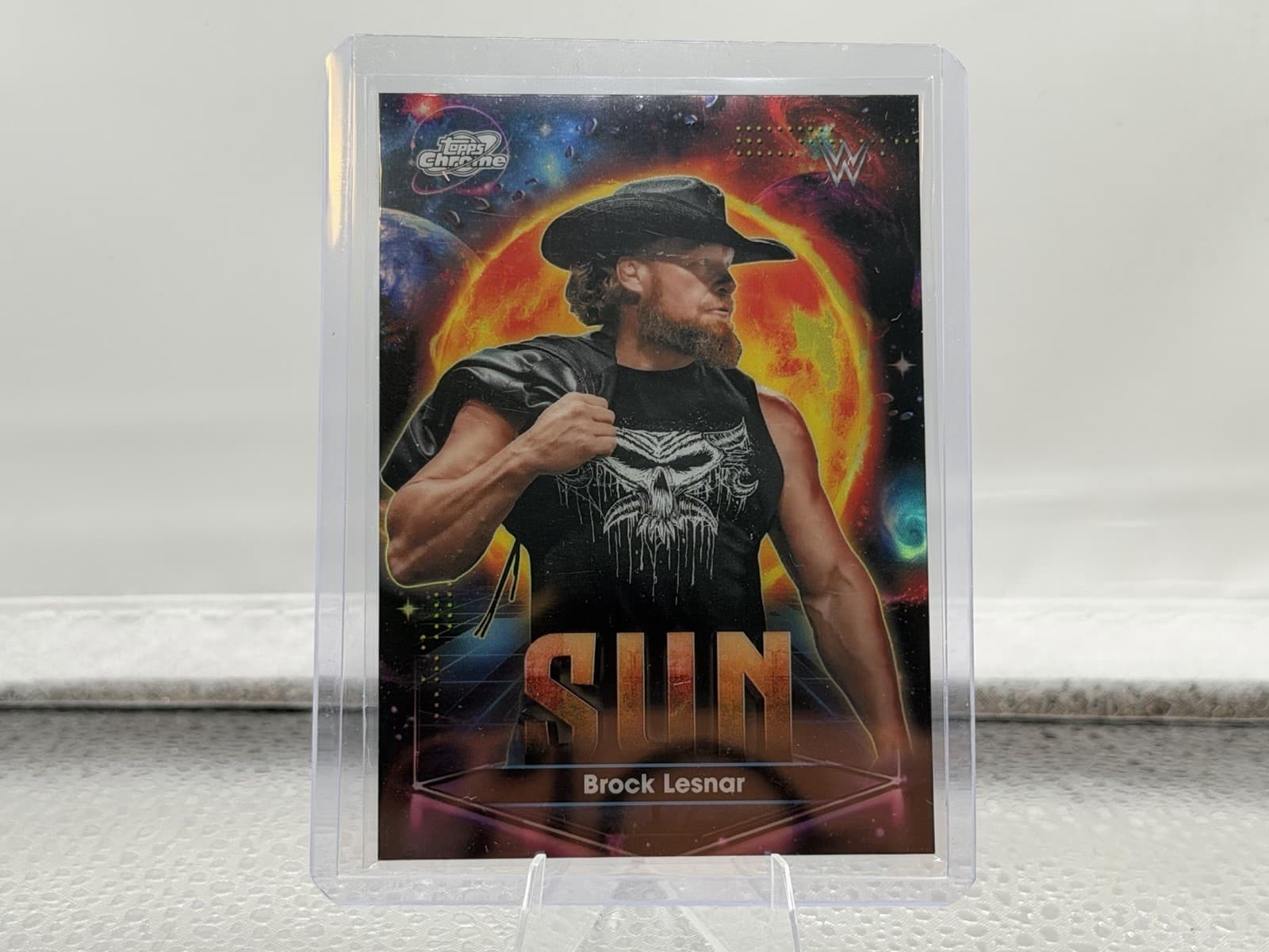 Topps Chrome WWE 2026 Brock Lesnar SUN Insert PPS-11 Wrestling Card