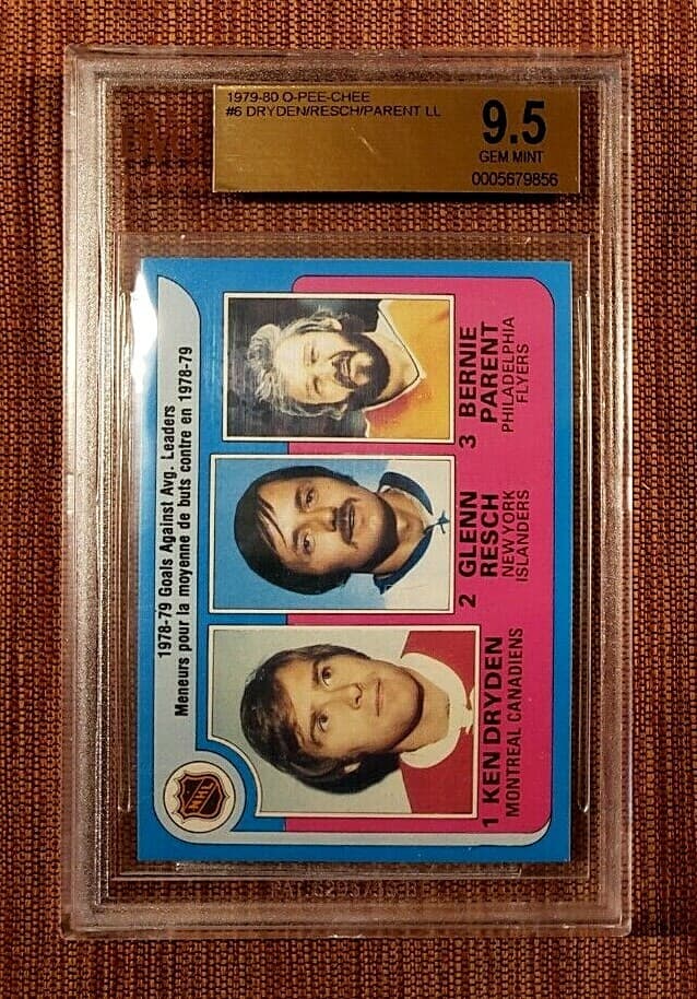 1979 O-Pee-Chee #6 Ken Dryden Bernie Parent Hockey Card BVG 9.5 Gem Mint Pop 1